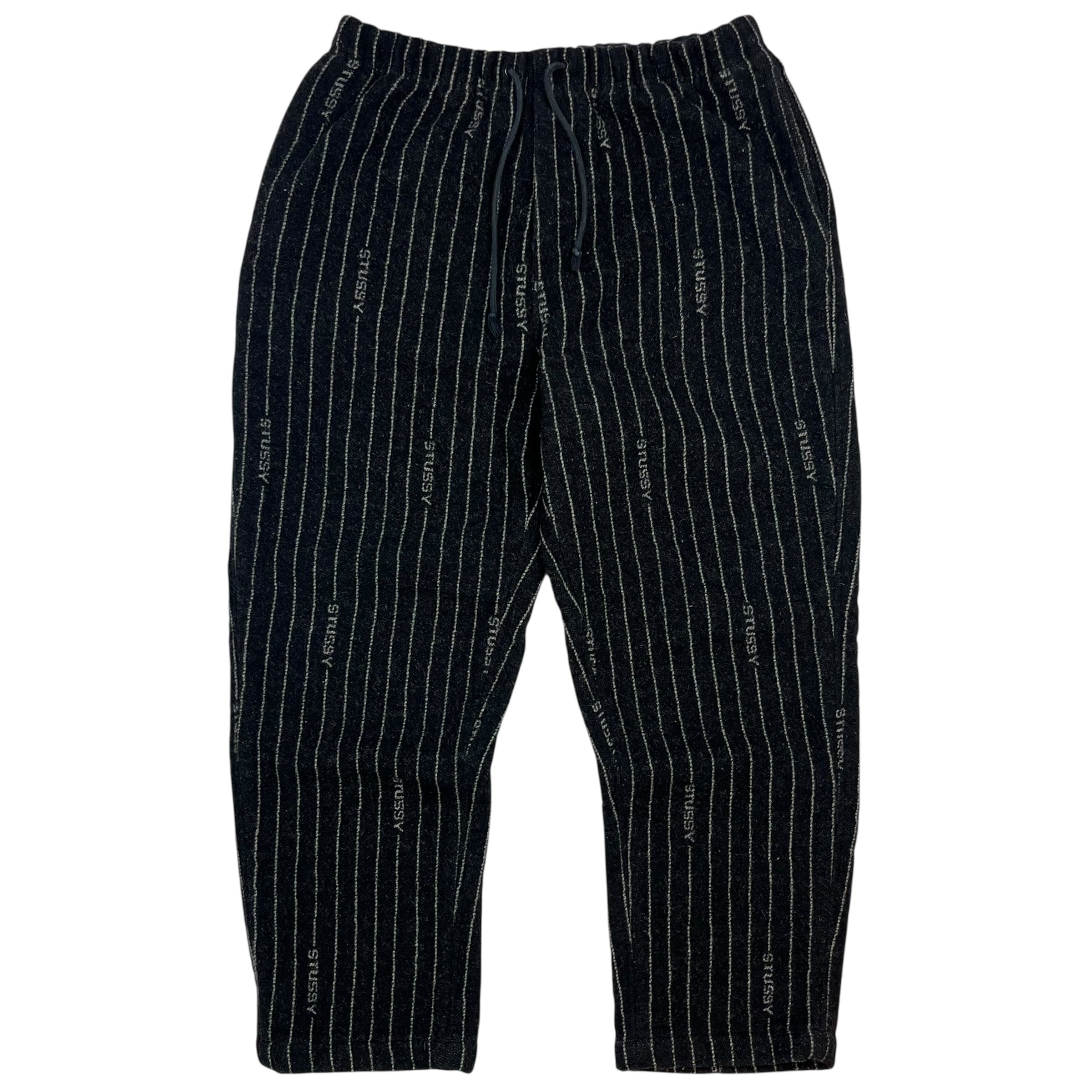 Stussy Nike Pinstriped Wool Sweatpants Black