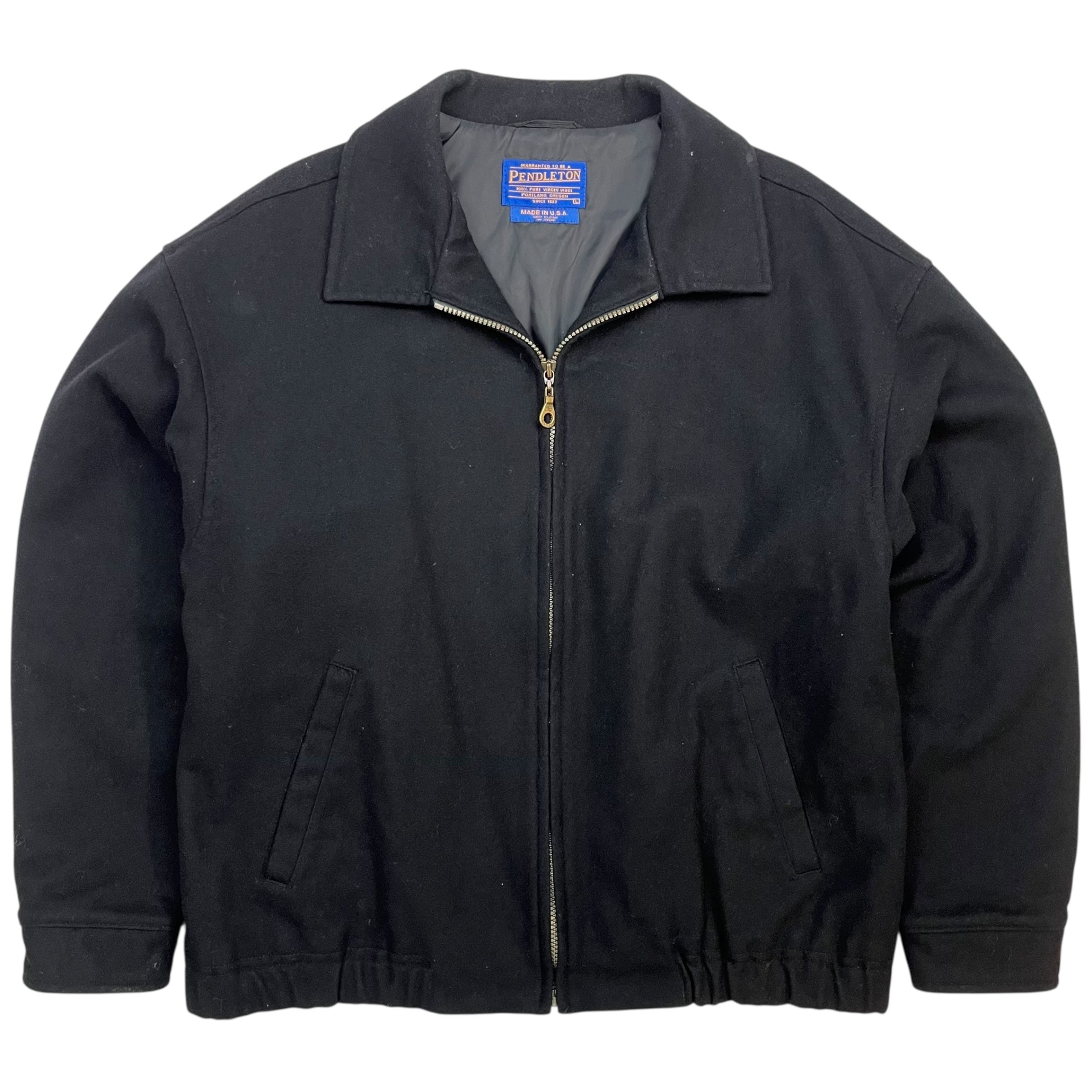 Vintage Pendleton Wool Zip Jacket Black