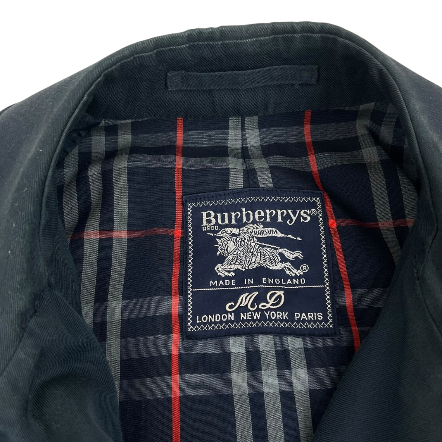 Vintage Burberry Balmacaan Jacket Navy Blue