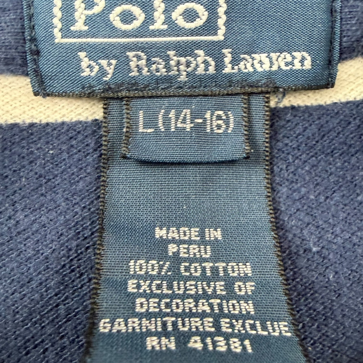Vintage Youth Polo Ralph Lauren Ruby Polo Blue/White