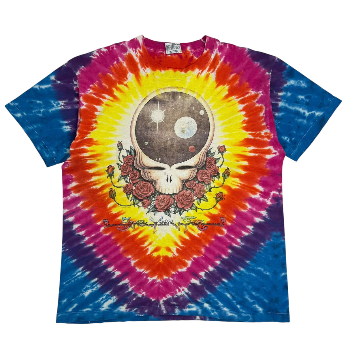 1992 Grateful Dead Space Your Face Tye Dye Tee Multicolor