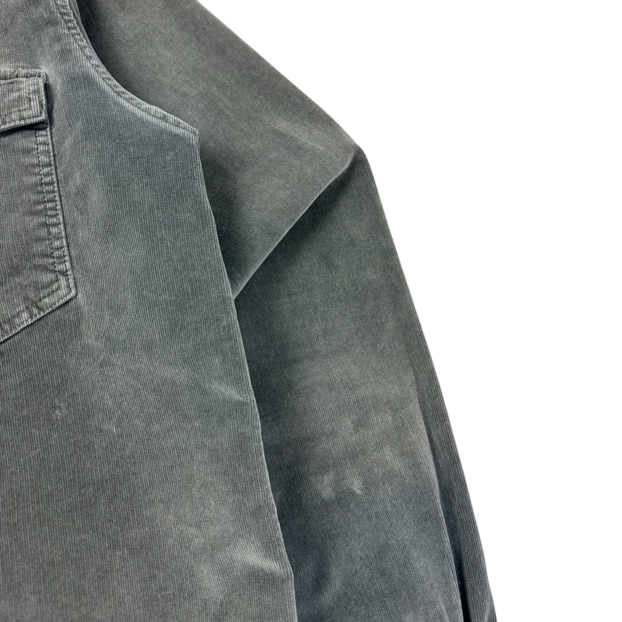 Double RL Ralph Lauren Micro Cord Work Shirt Soft Grey