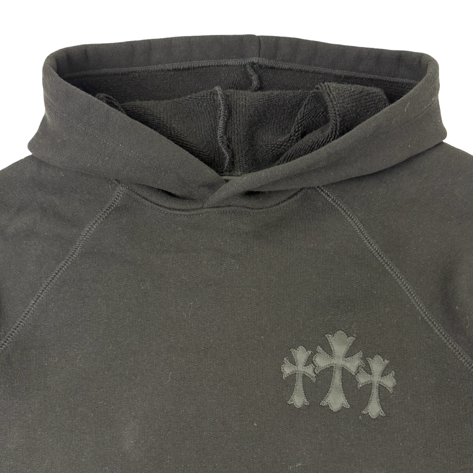 Chrome Hearts Triple Cross Nylon Patch Hoodie Black