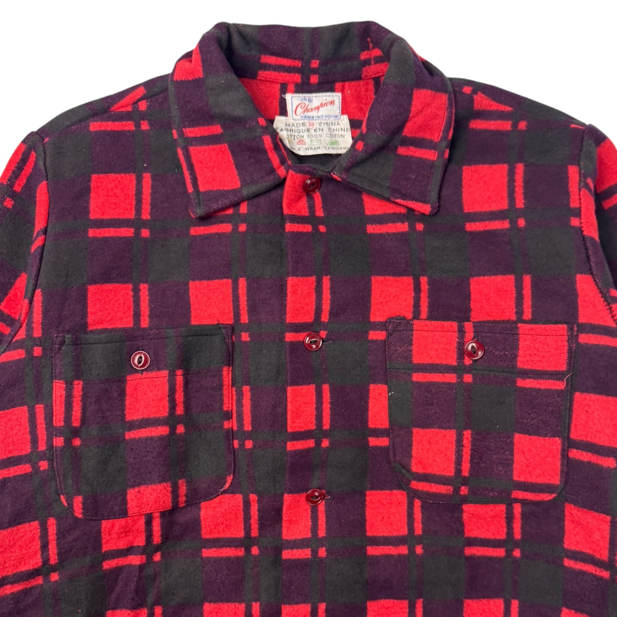 Vintage Champion Flannel Button Up Shirt