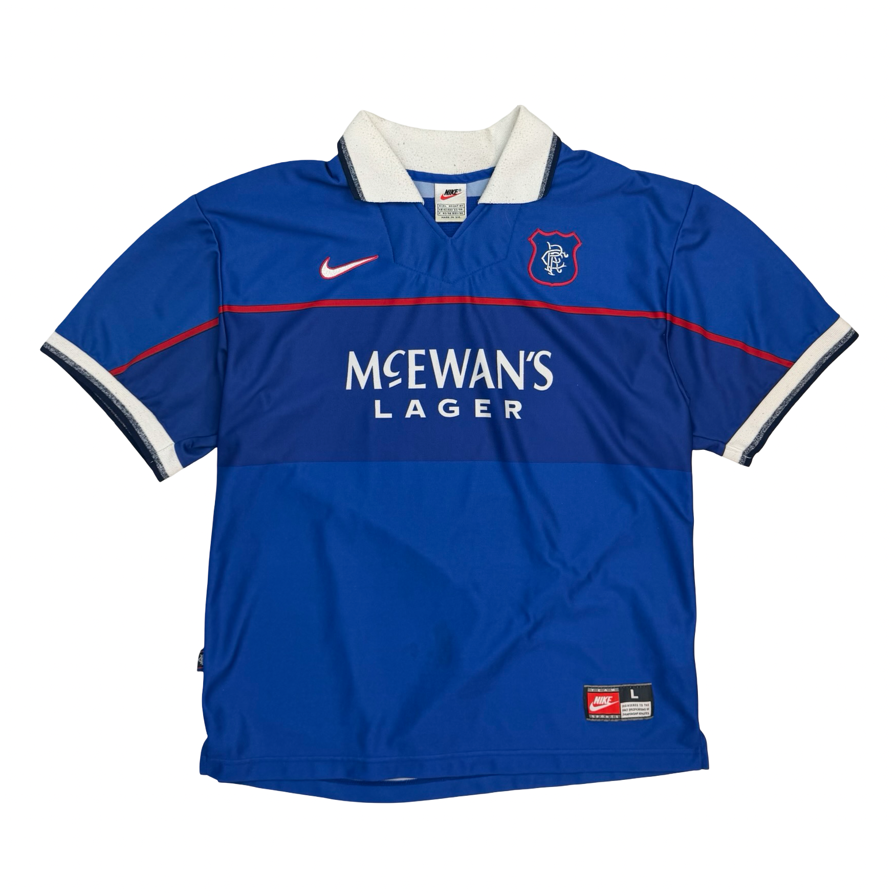 Vintage Nike 1997-99 Glasgow Rangers Home Jersey Blue