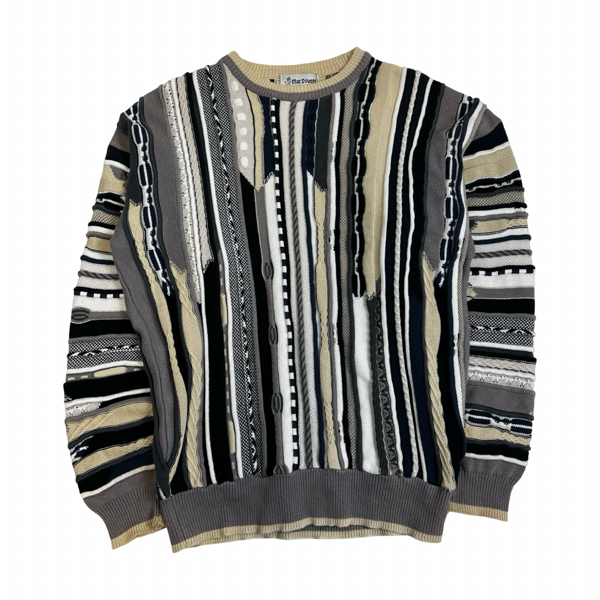 Vintage Mac Divots 3D Textured Crewneck Sweater