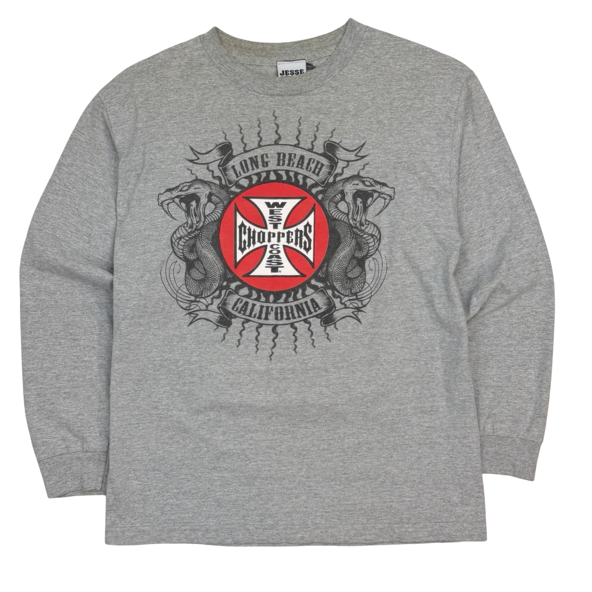 Vintage West Coast Choppers Long Beach California Longsleeve Grey