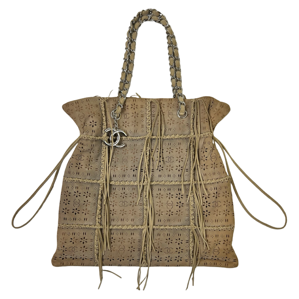 Chanel Suede Calfskin Fringe Tote