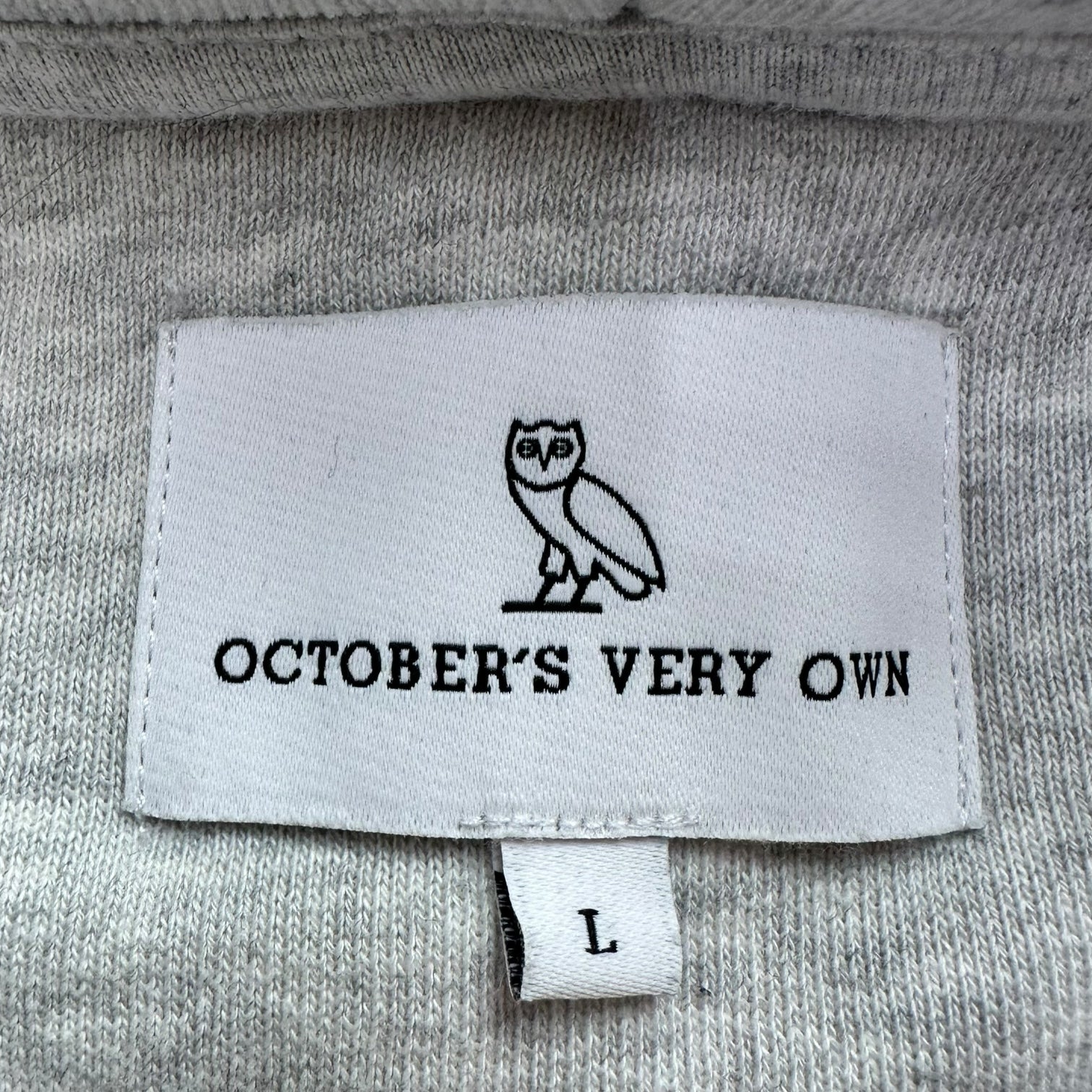 OVO Collegiate Zip Up Hoodie Heather Grey