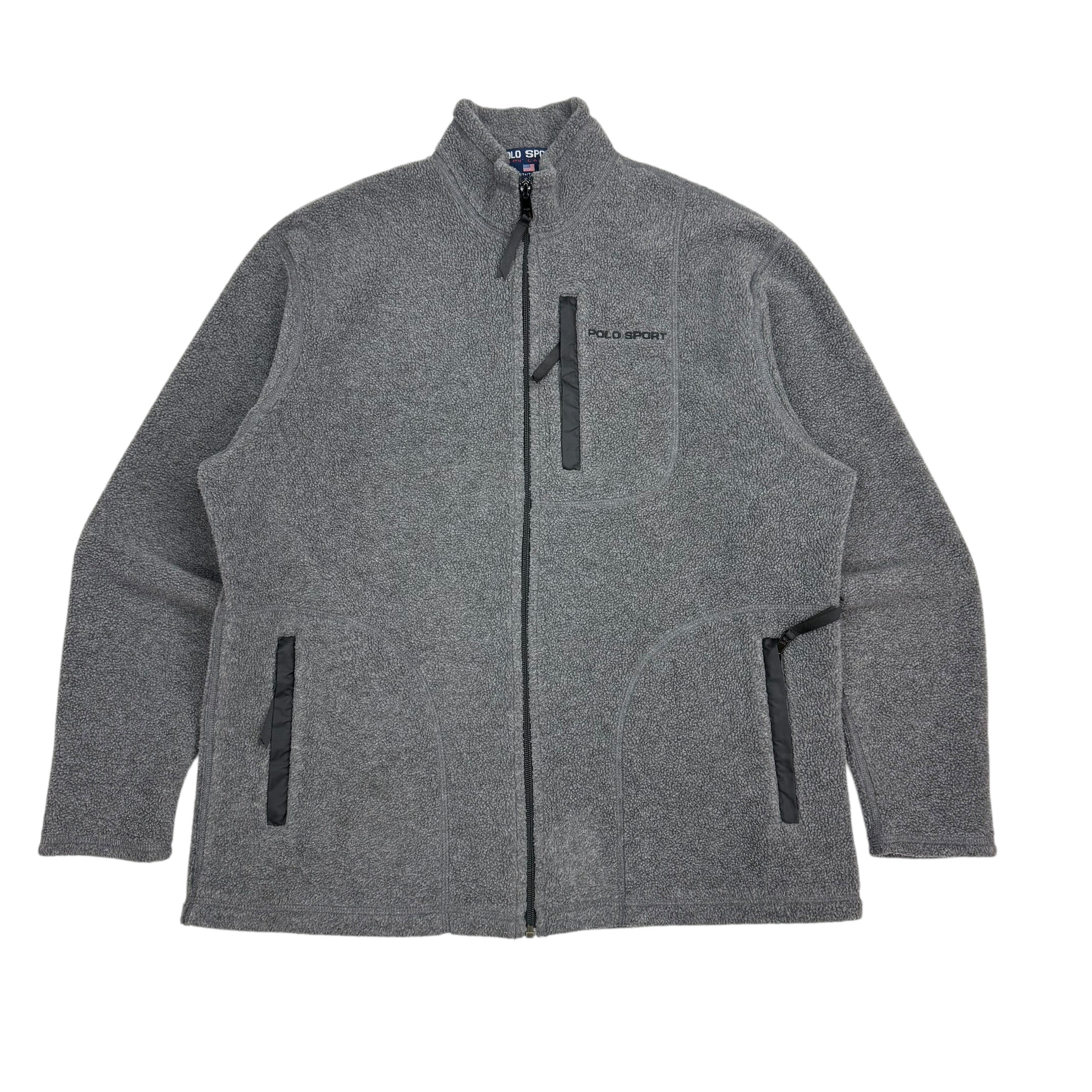 Vintage Polo Sport Ralph Lauren Fleece Zip Up Grey