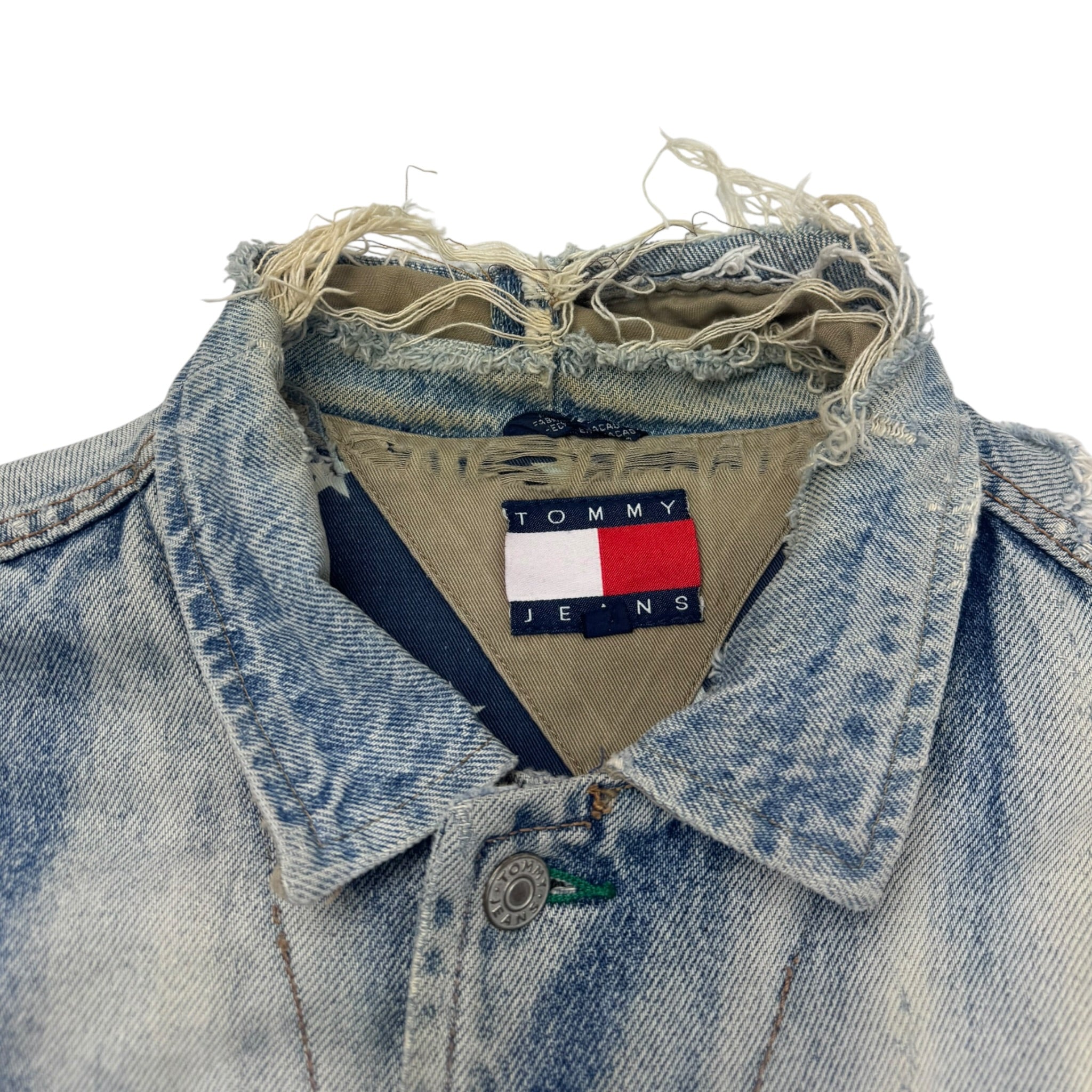 Vintage Distressed Tommy Hilfiger ‘USA’ Denim Jacket