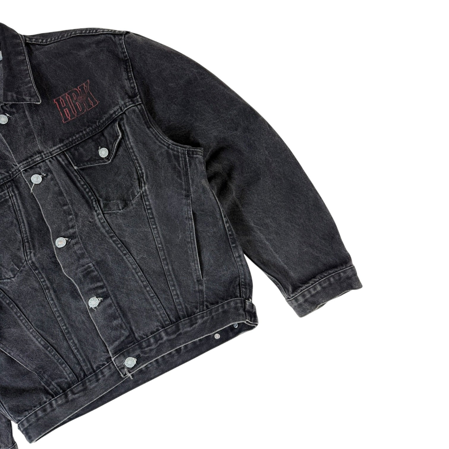 Vintage WWF HBK Shawn Michaels Denim Jacket Black