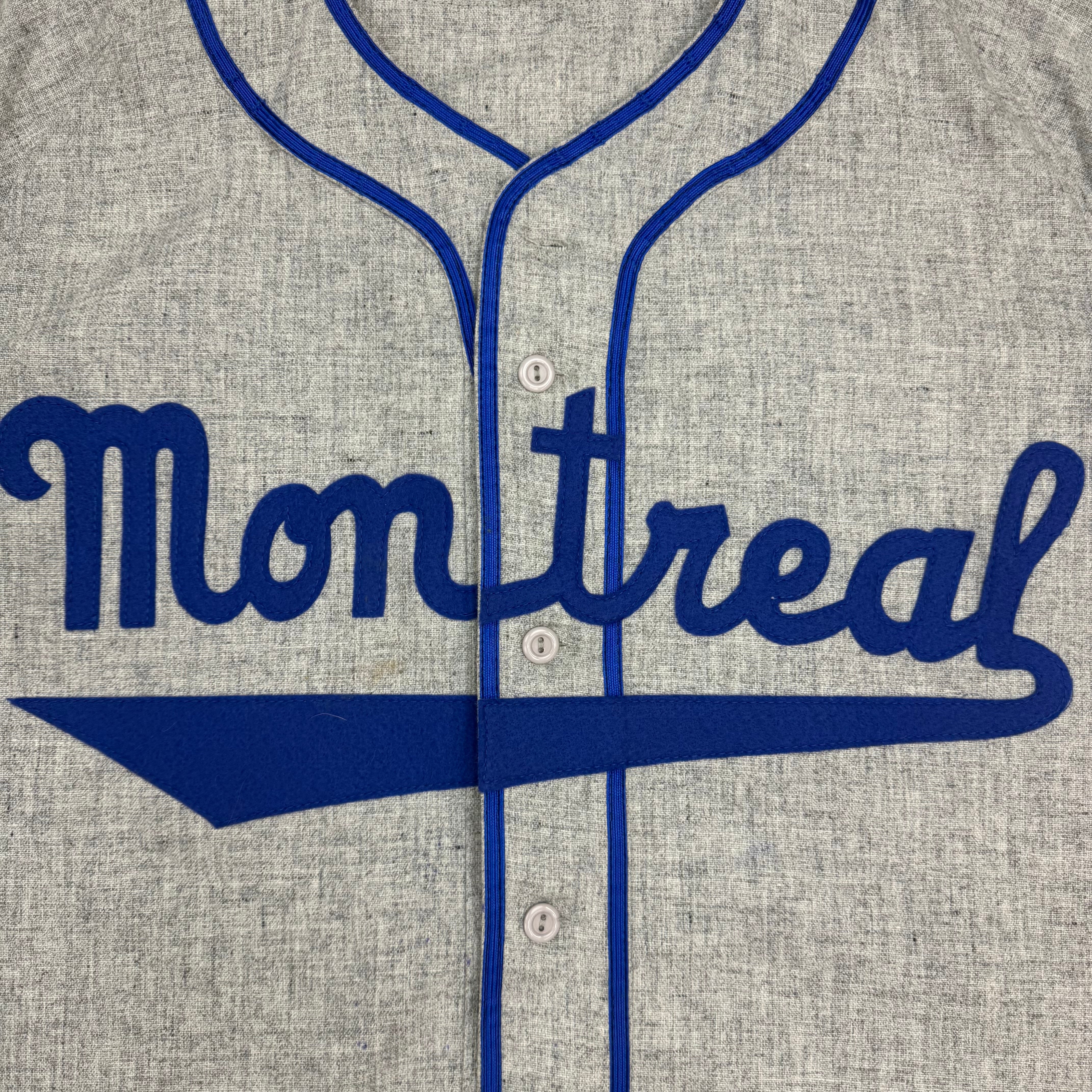 Vintage Jackie Robinson Montreal Royals Road Jersey Grey