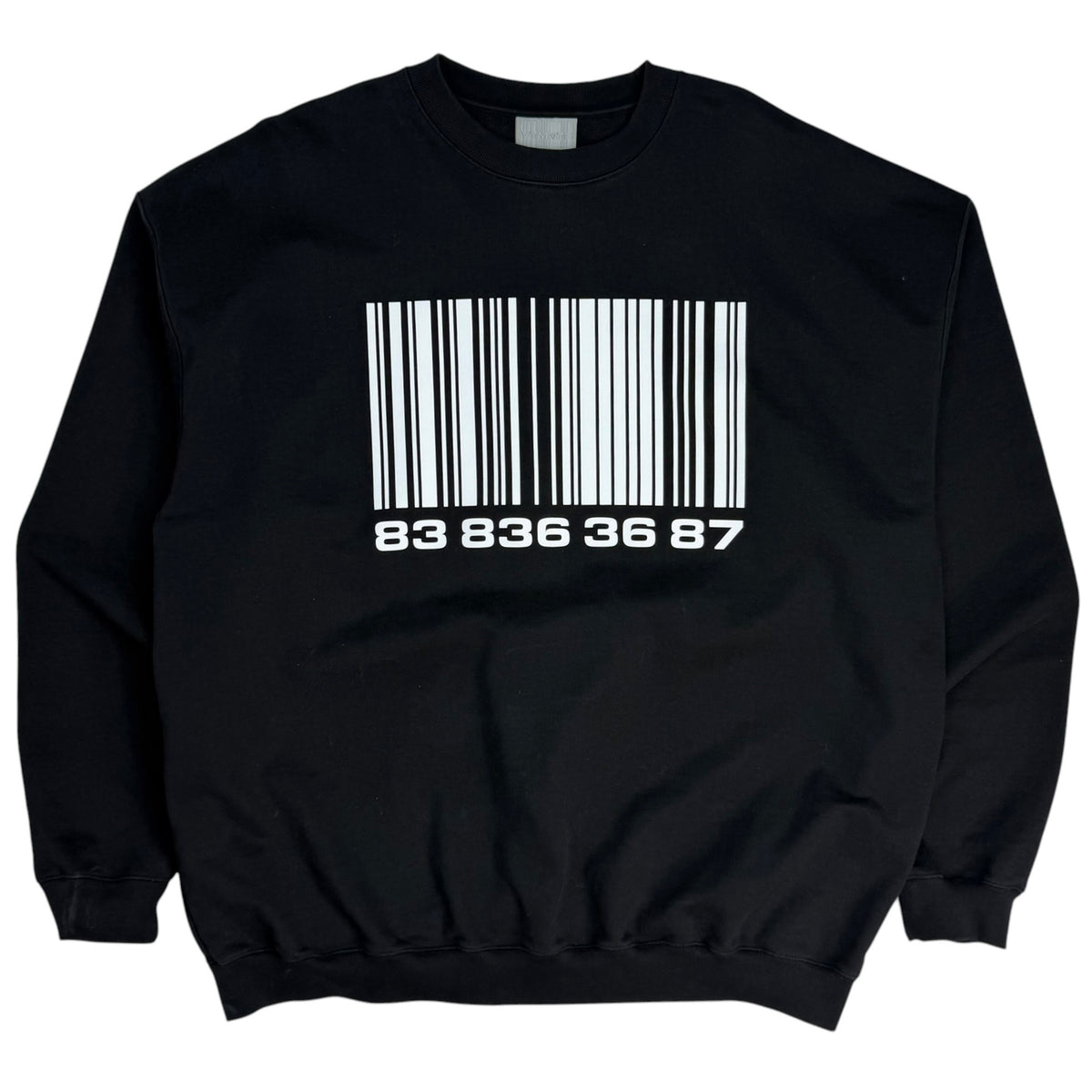 Vetements Big Barcode Crewneck Sweater Black