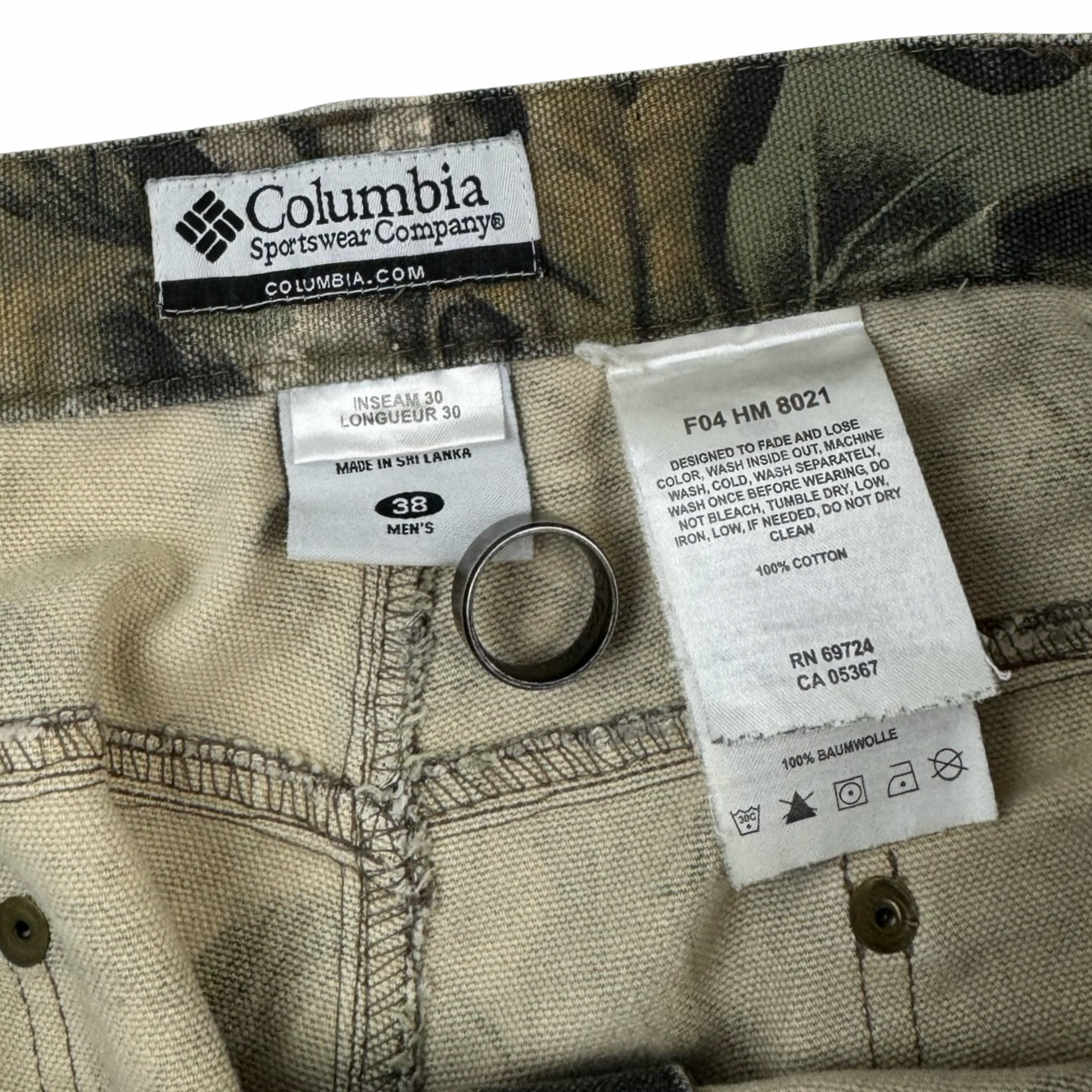 Vintage Columbia Realtree Double Knee Riveted Carpenter Bottoms