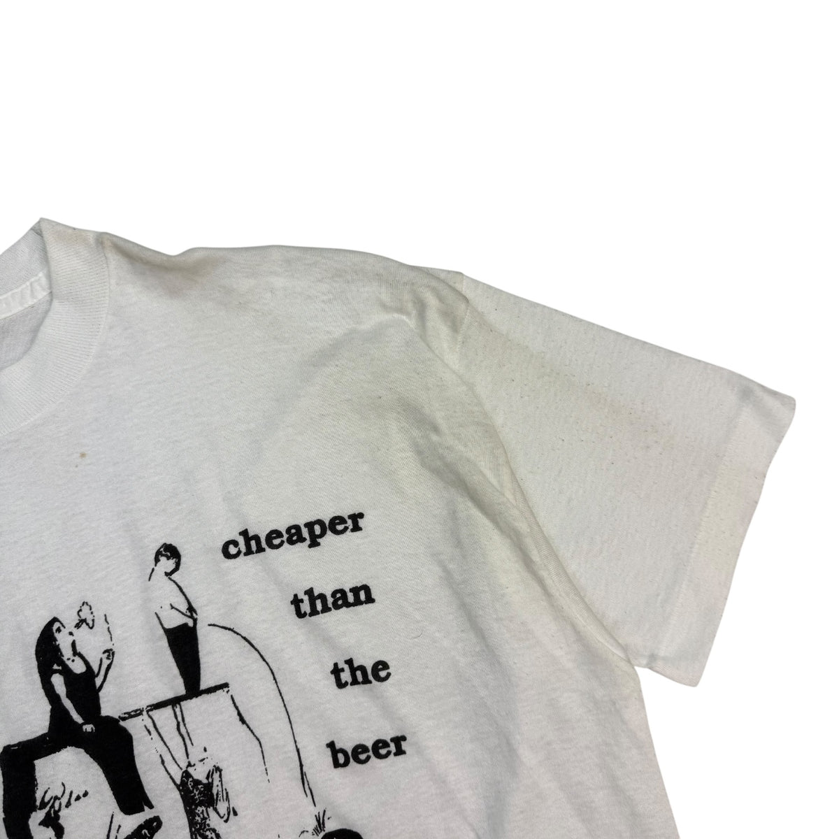 Vintage Blatz ‘Cheaper Than Beer” Tee White