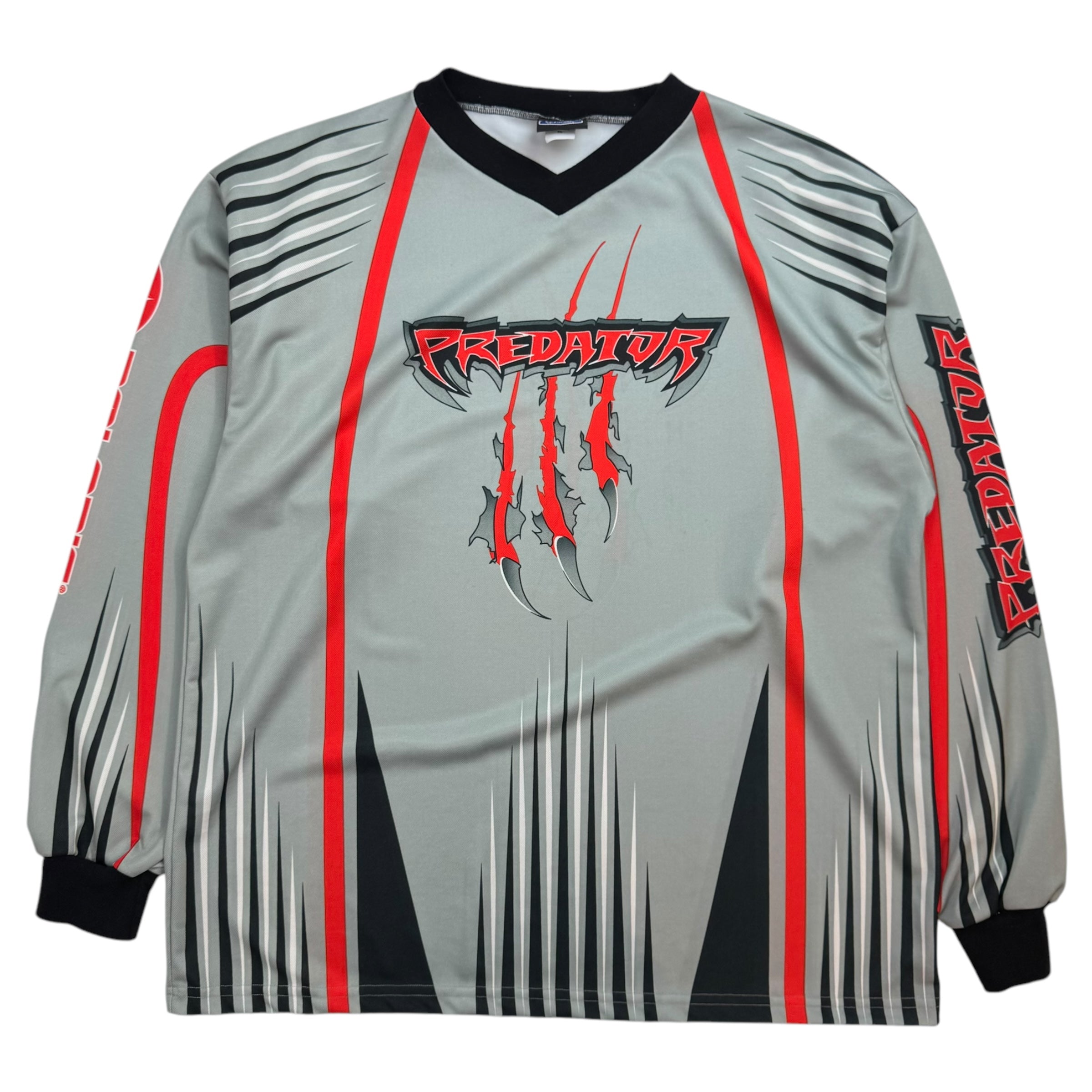 Vintage Polaris Predator Jersey Grey Red