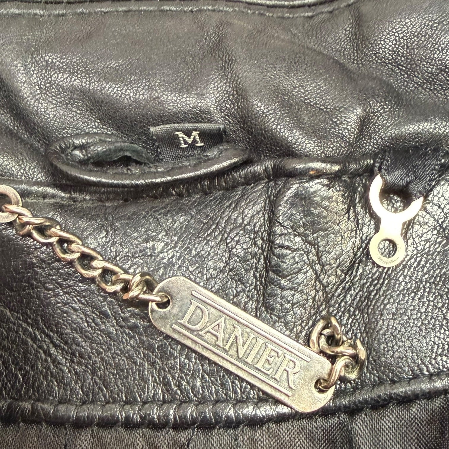 Vintage Danier Leather Bomber Jacket Black