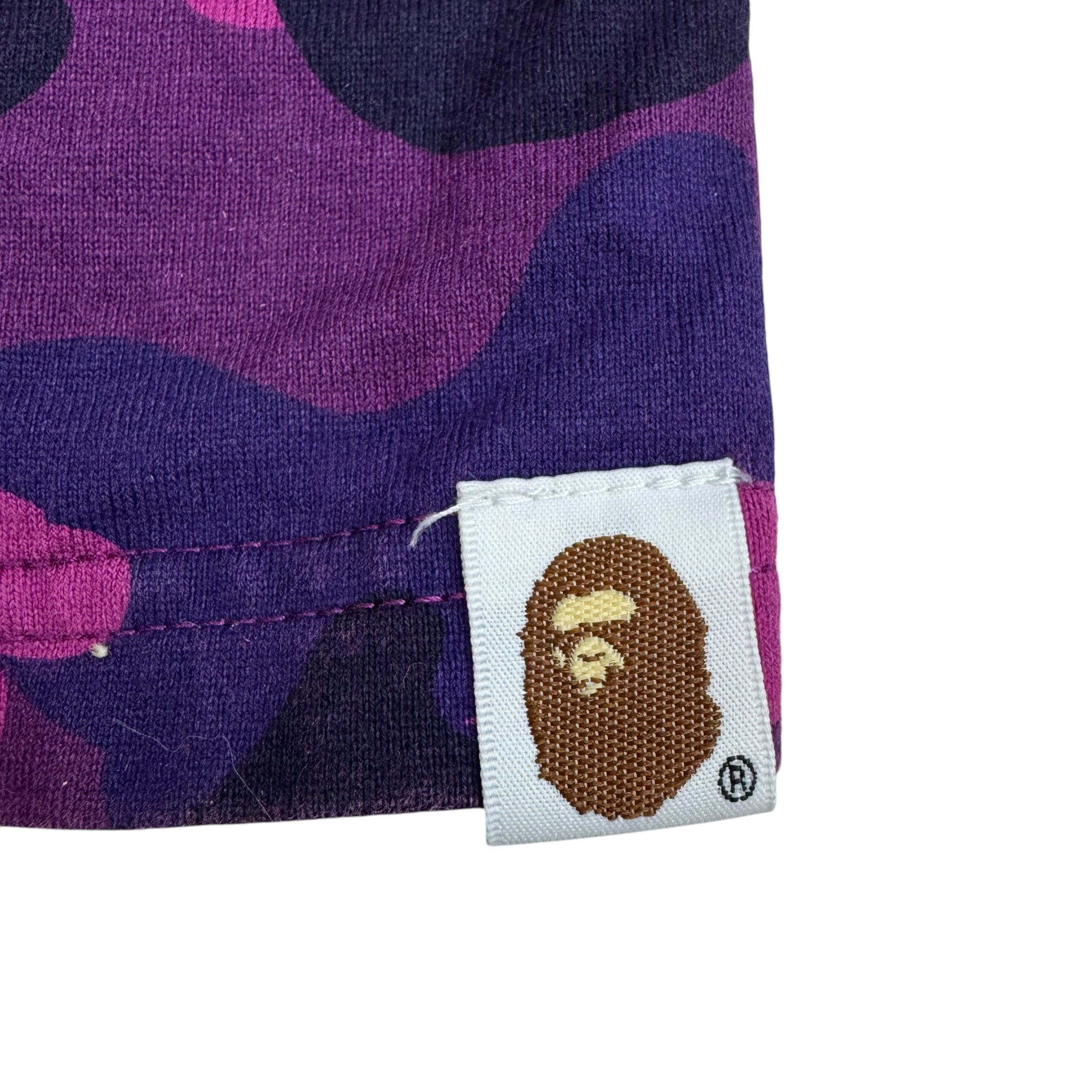 Bape Ape Head Relaxed Tee Camo Purple