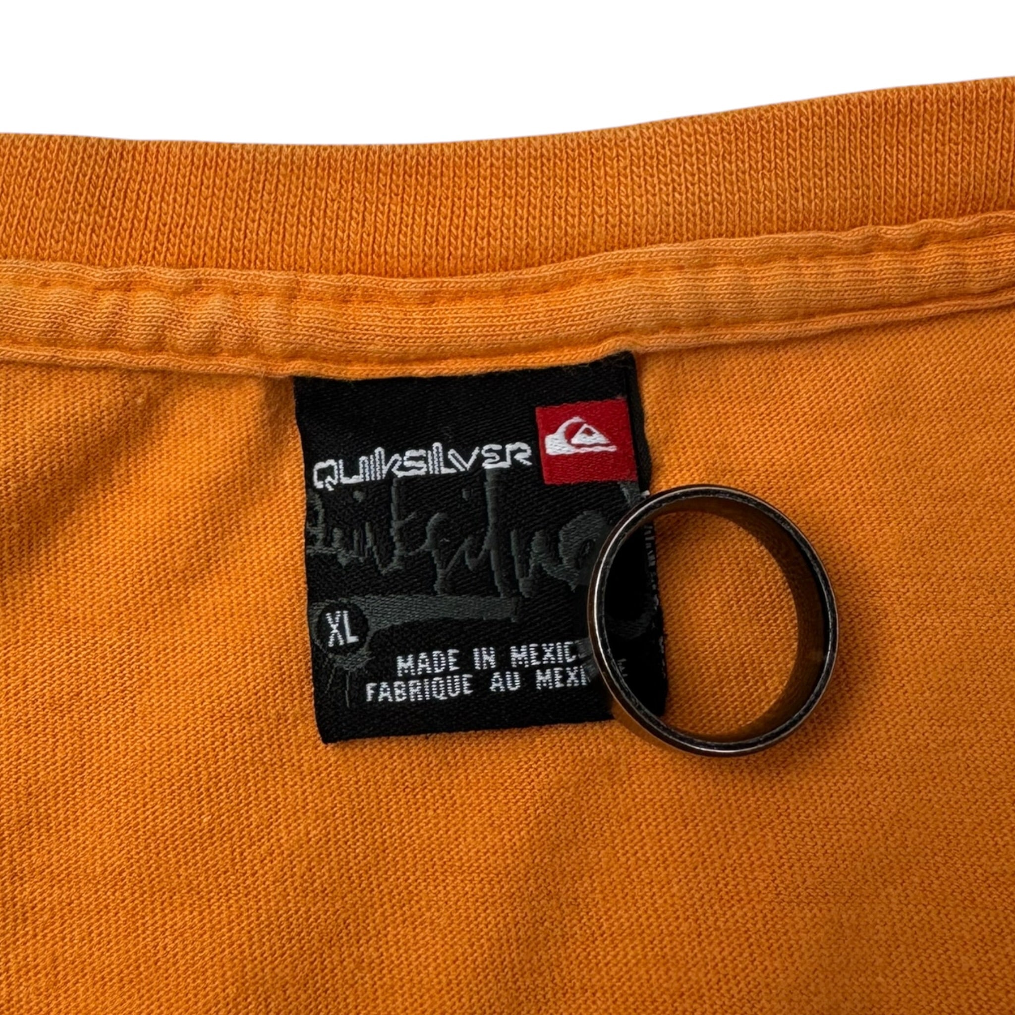 Vintage Quiksilver Center Logo T-Shirt Tangerine