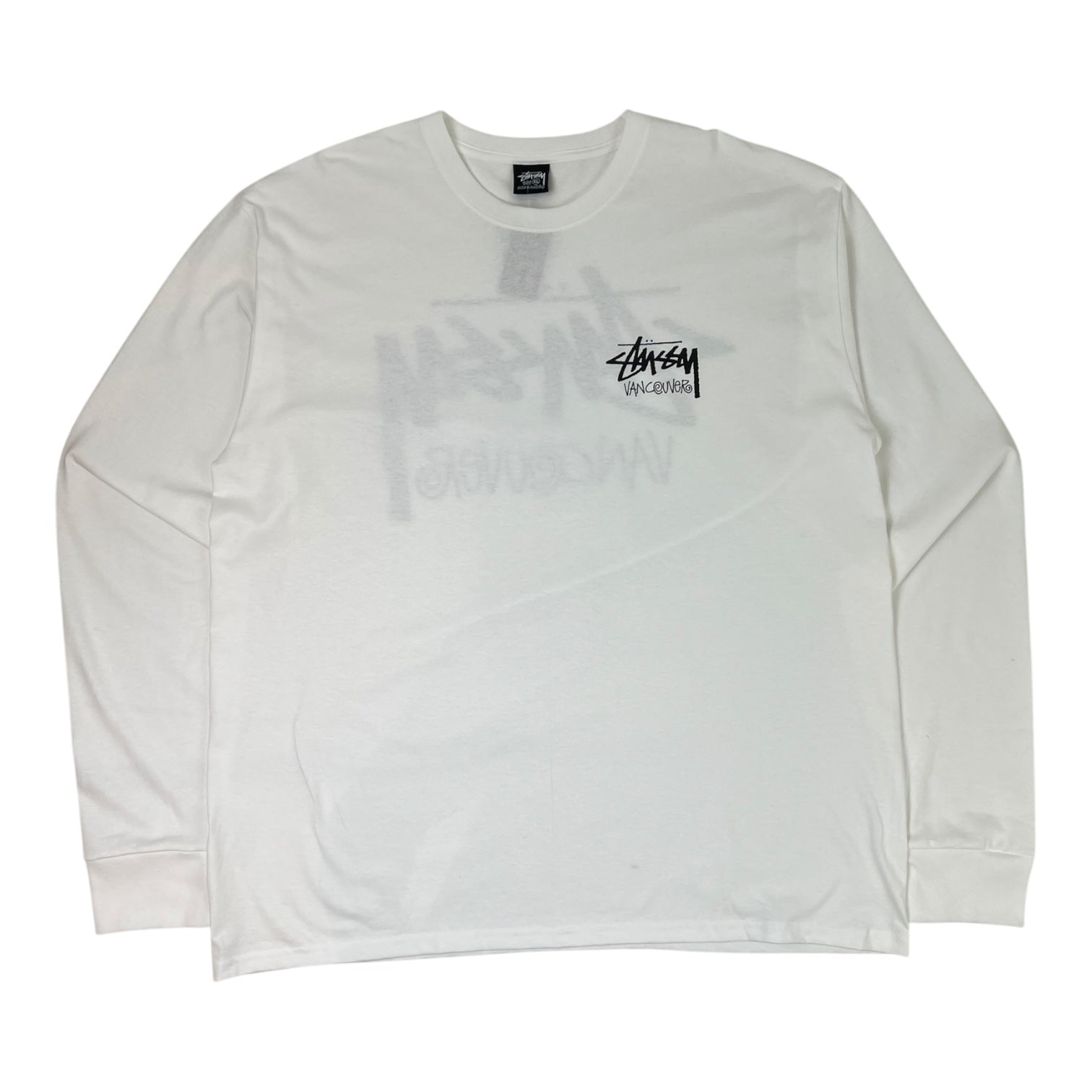 Stussy Vancouver Chapter Long Sleeve T-Shirt White