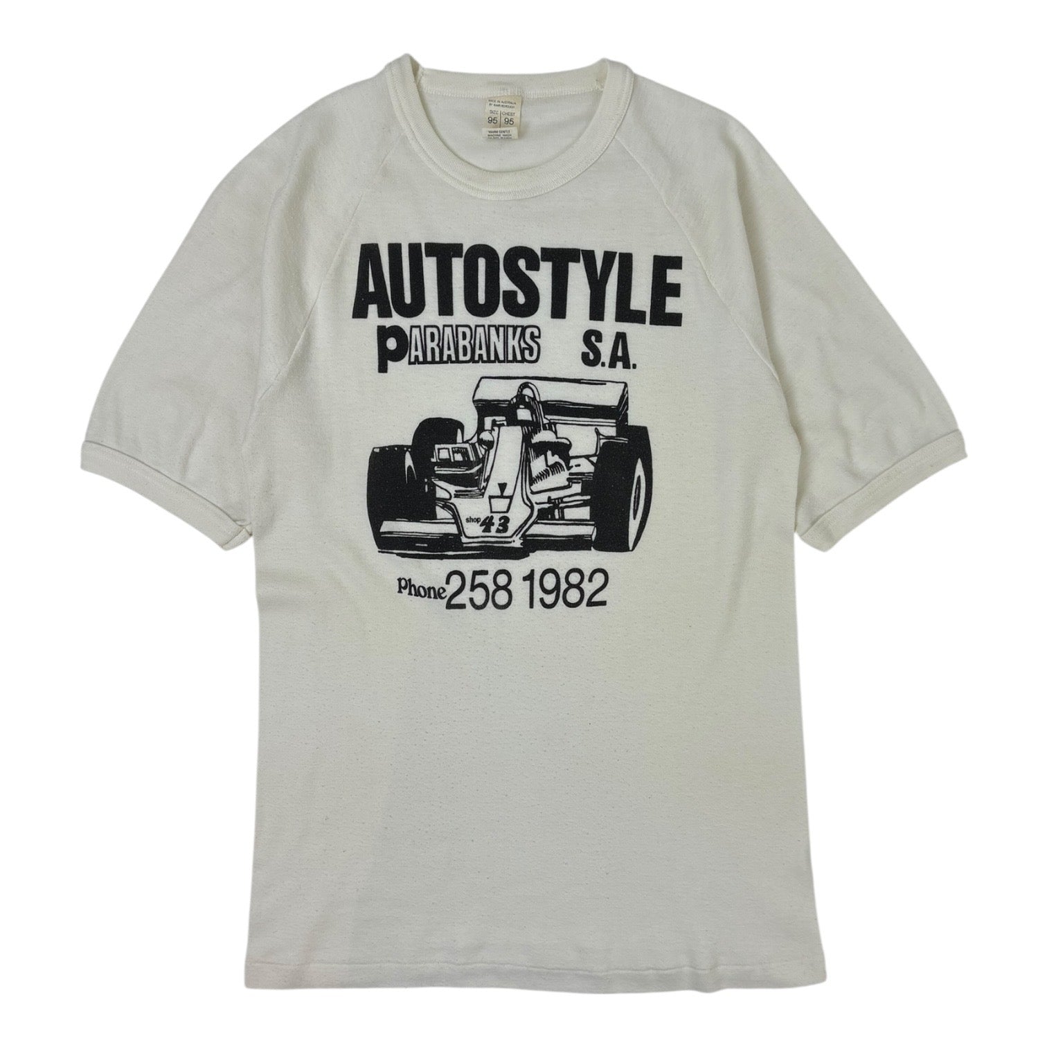 Vintage Auto Style Parabanks SA Racing T-Shirt White
