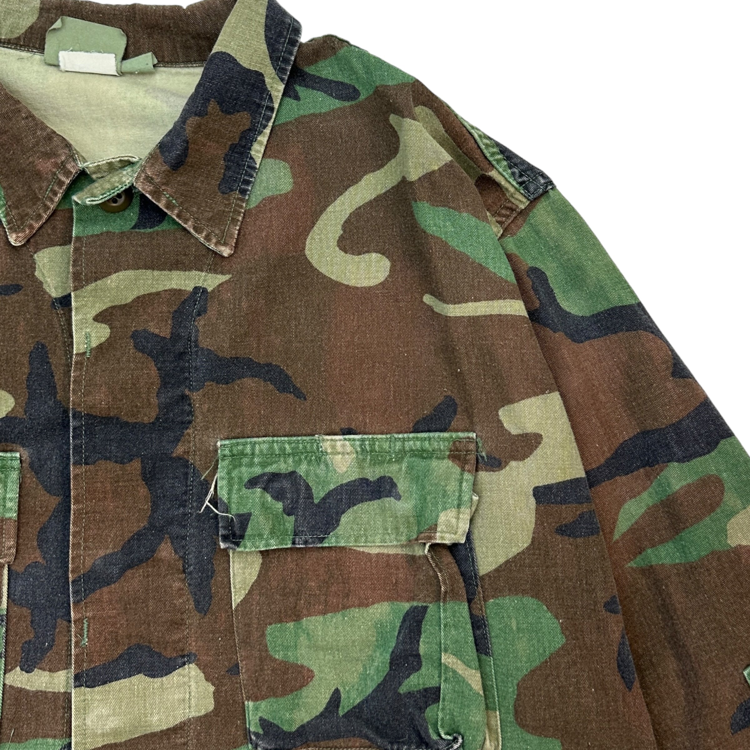 Vintage Military Camo Button Up