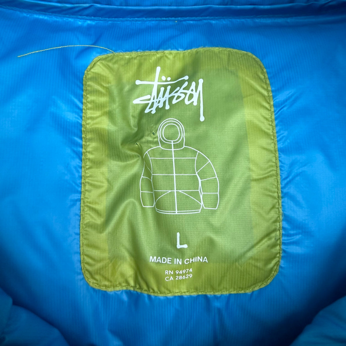 Stussy Micro Ripstop Down Parka Lime