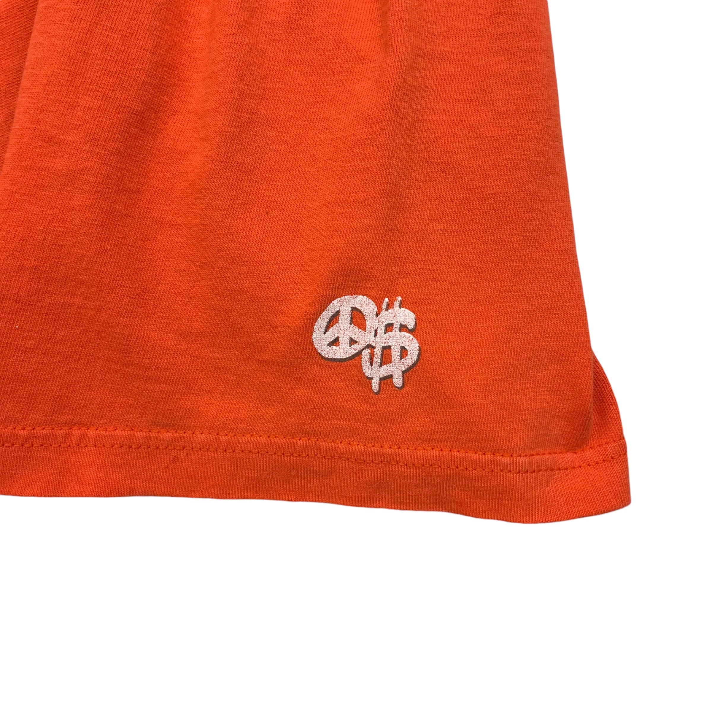 Y2K Stussy Script Logo Tee Orange