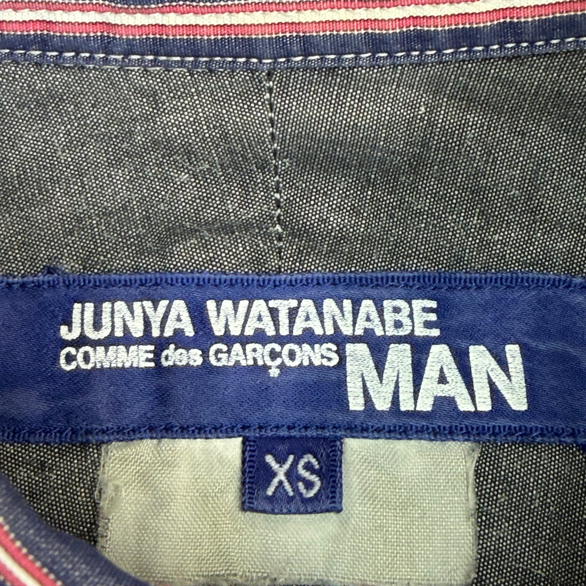 SS14 Junya Watanabe Man Comme Des Garçons Yoke Switch Button Up Shirt Red