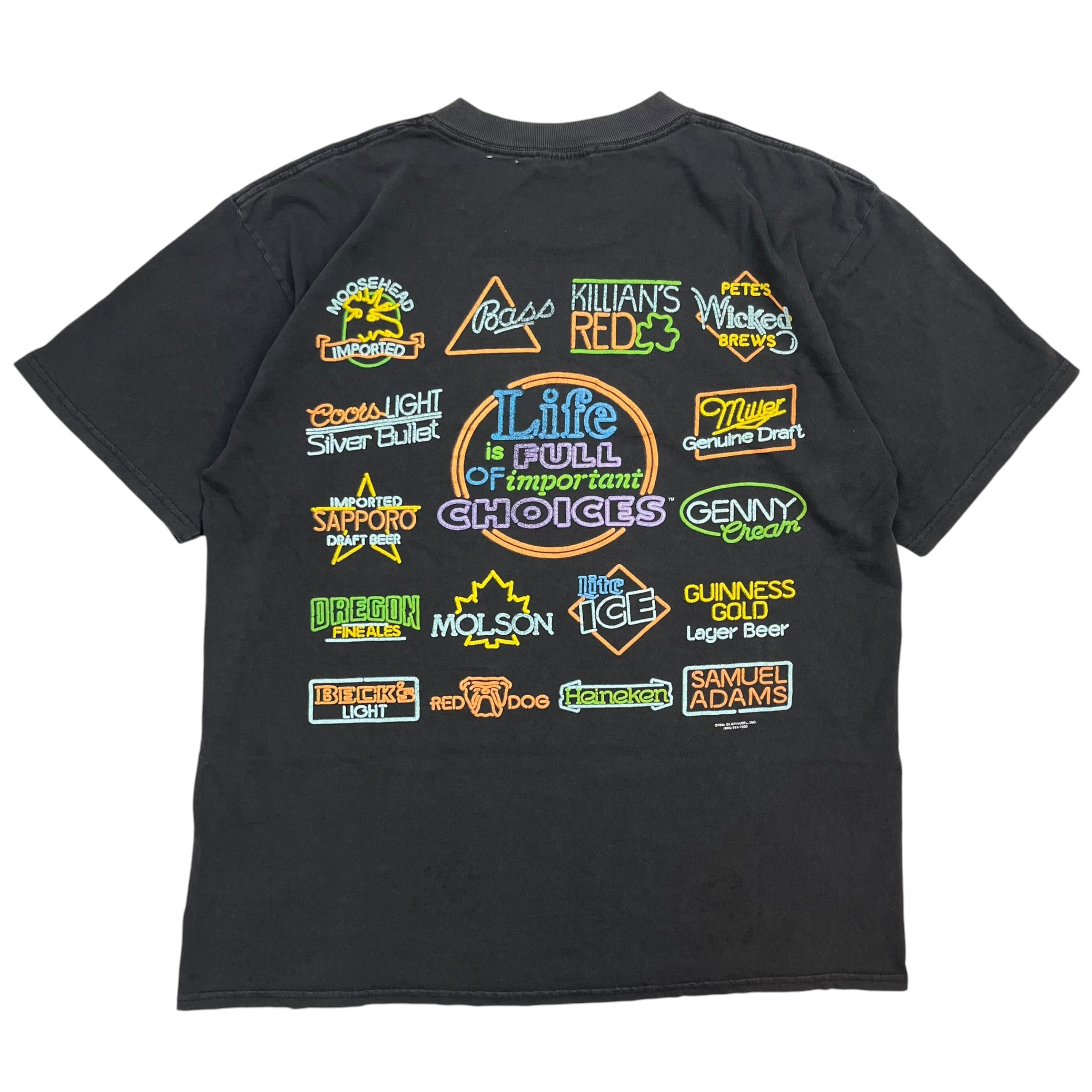 Vintage Life Is Full Of Choices Neon Beer Tee
