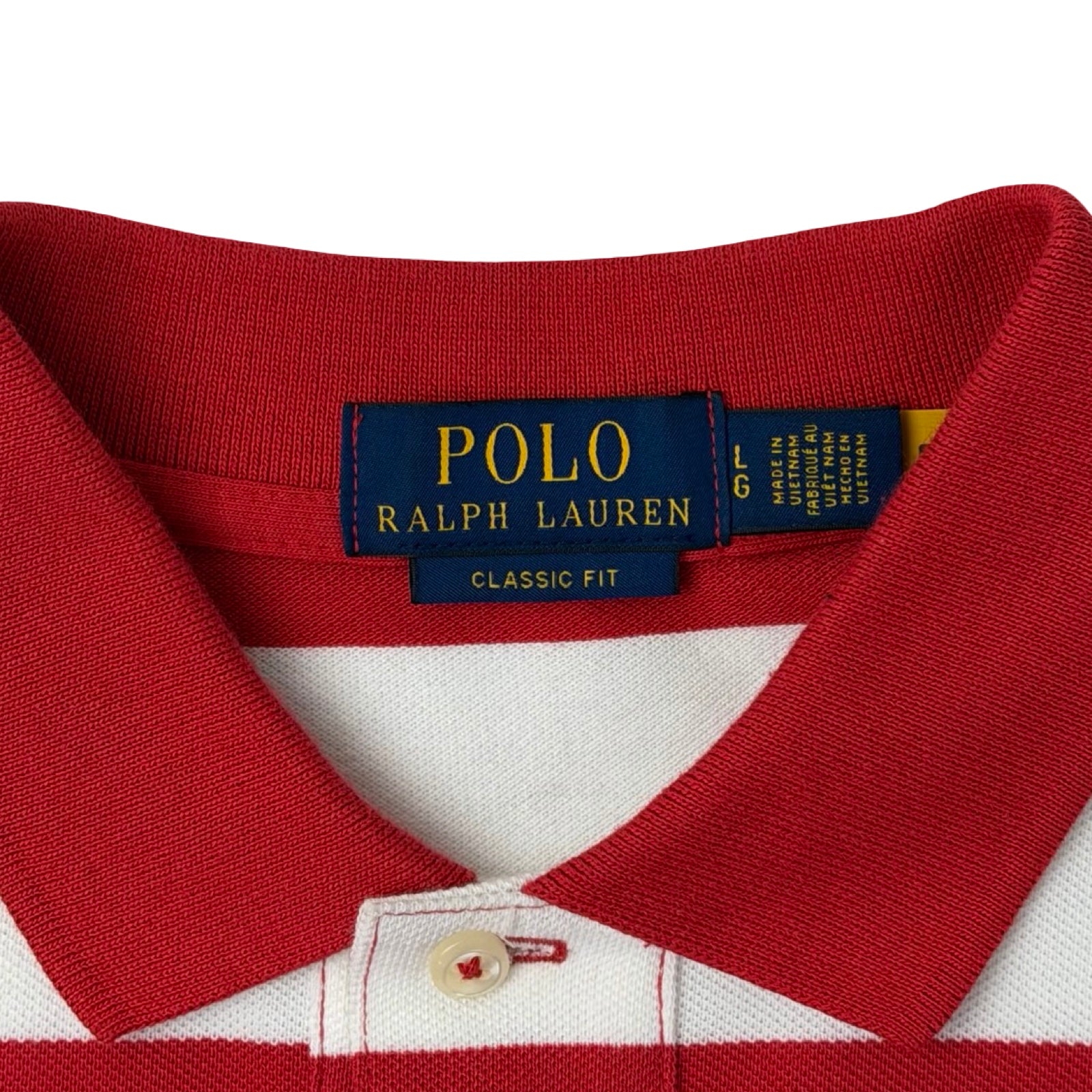 Polo Ralph Lauren Small Pony Striped Polo Red/White