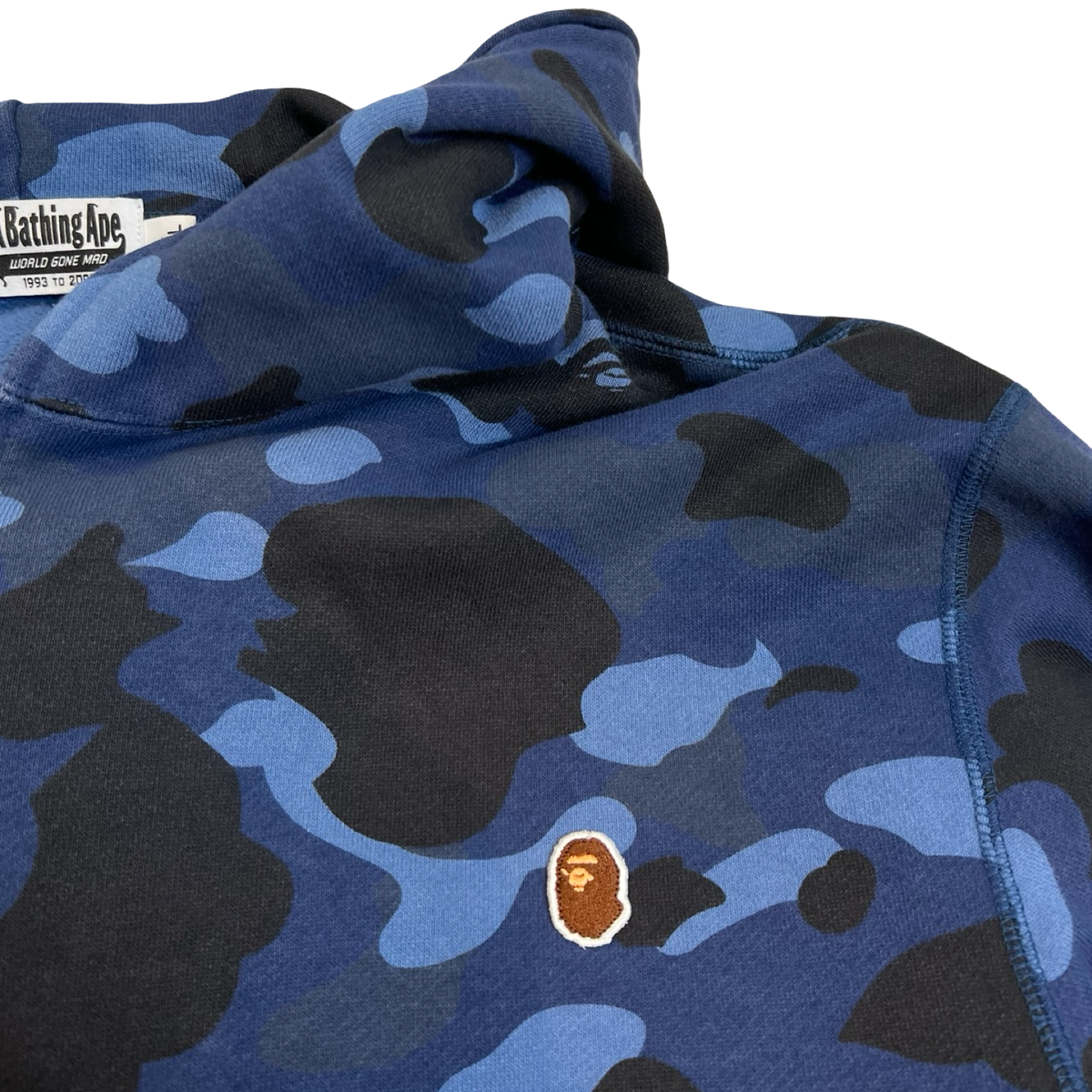 BAPE Color Camo Ape Head One Point Full Zip Hoodie Navy