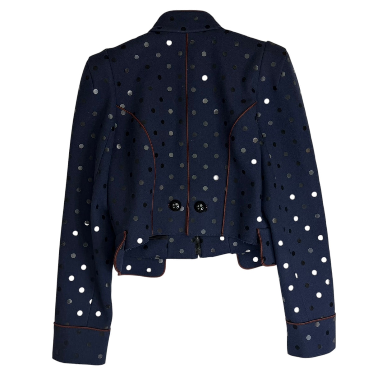 (W) Marc Jacobs Polka Dot Napoleon Cropped Jacket Navy