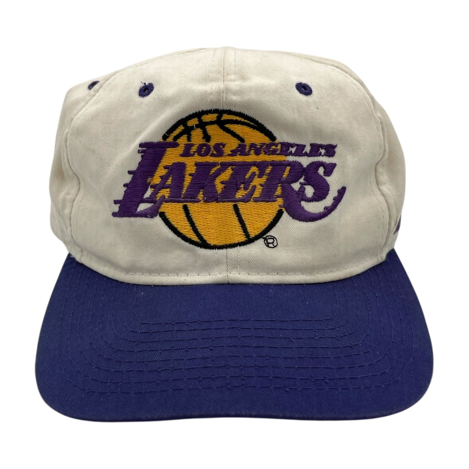 Vintage Los Angeles Lakers 2-Tone Strapback Hat White/Purple