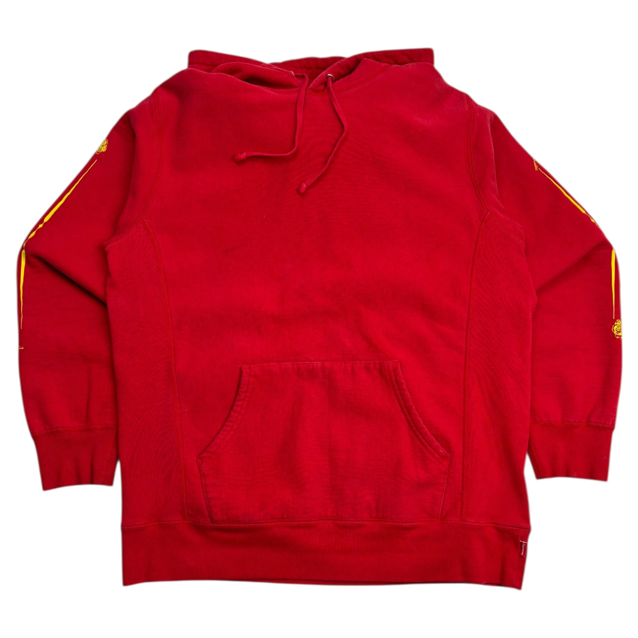 Supreme Rose Sleeves Hoodie Red