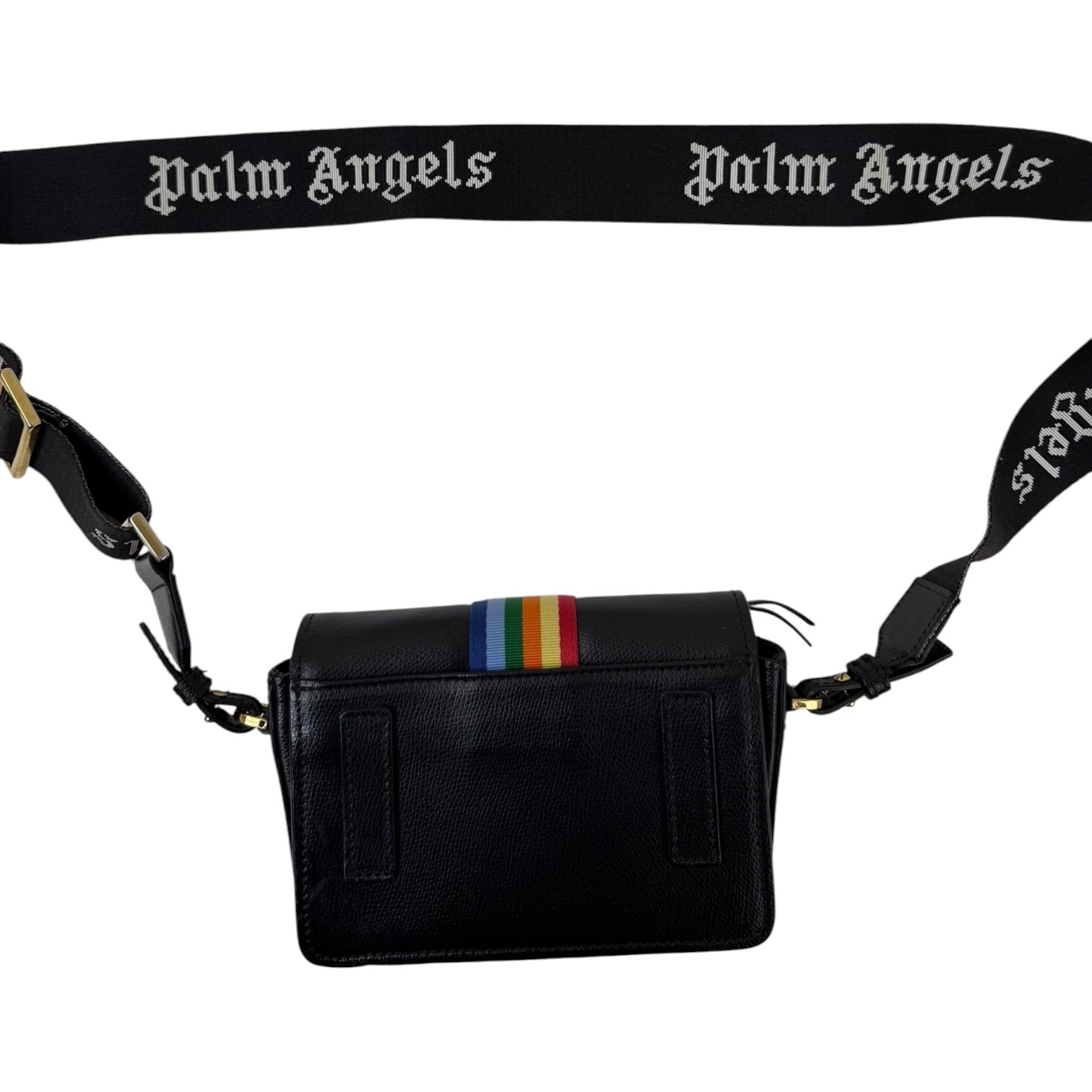 Palm Angels Leather Cross Body Bag Black