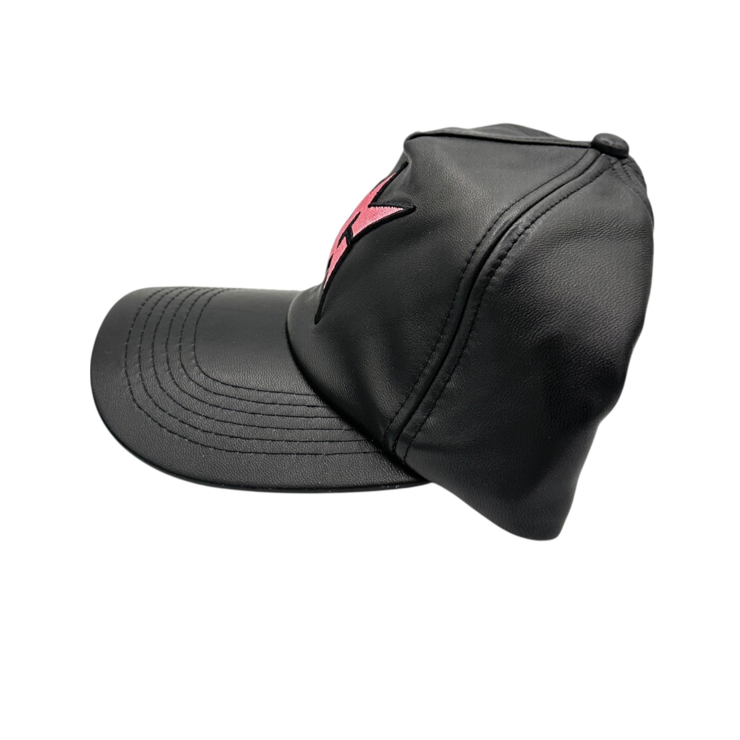 Carpet Company Leather Logo Hat Black