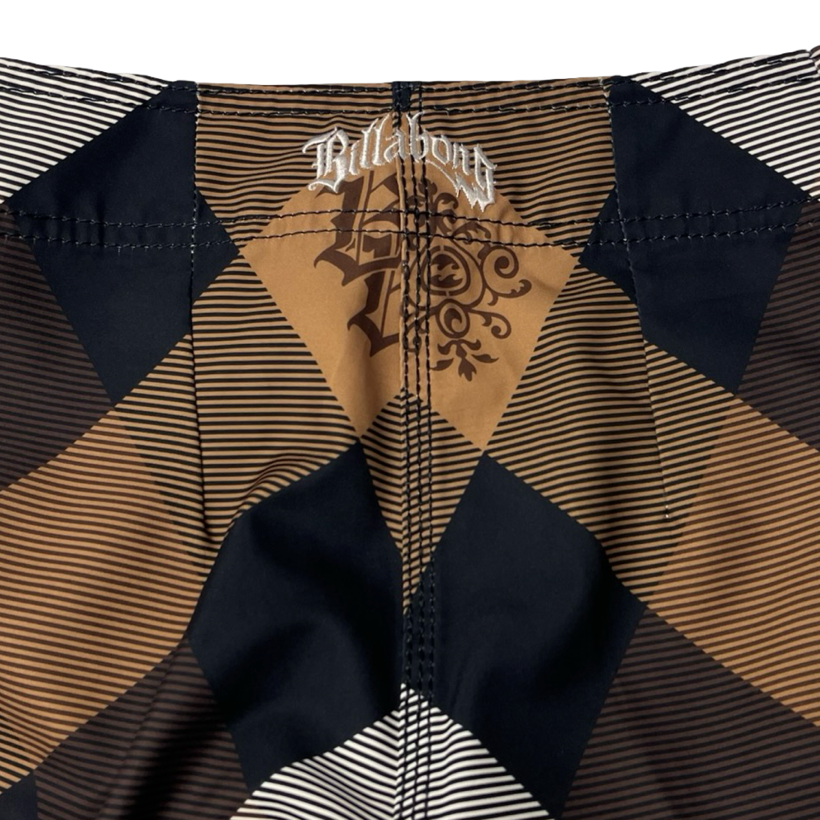Vintage Y2K Billabong Argyle Board Shorts Brown