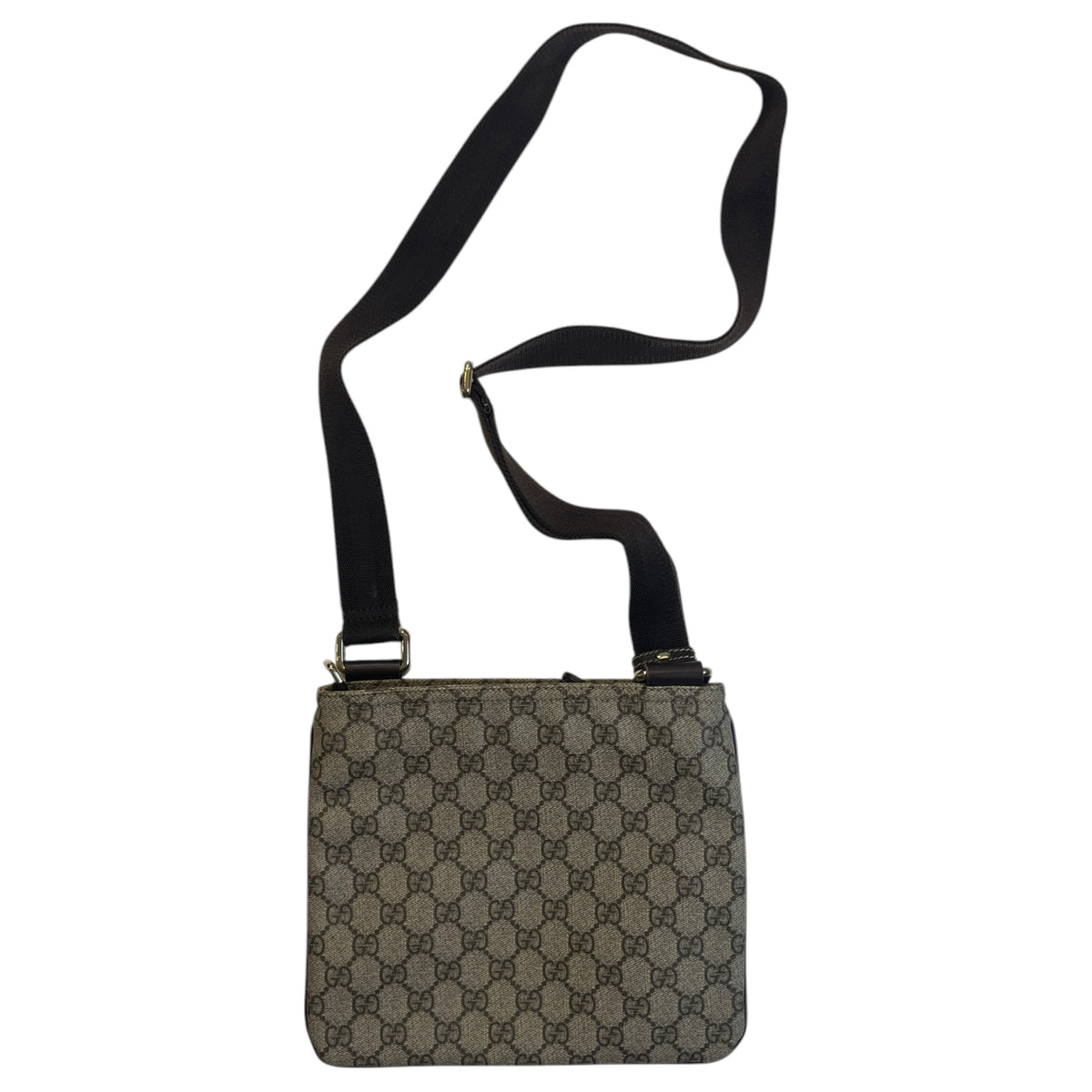 Gucci GG Supreme Medium Flat Messenger Bag