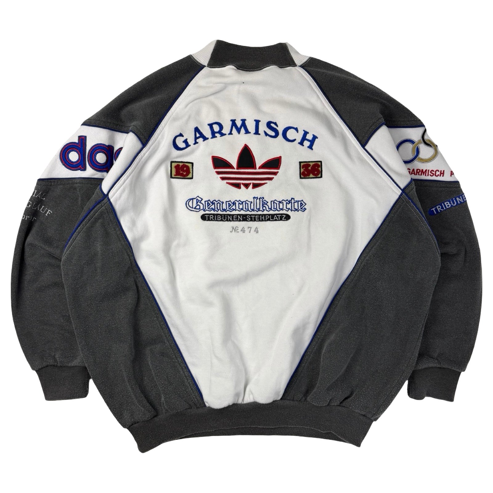Vintage Adidas Garmisch Olympics Sweatshirt White/Grey