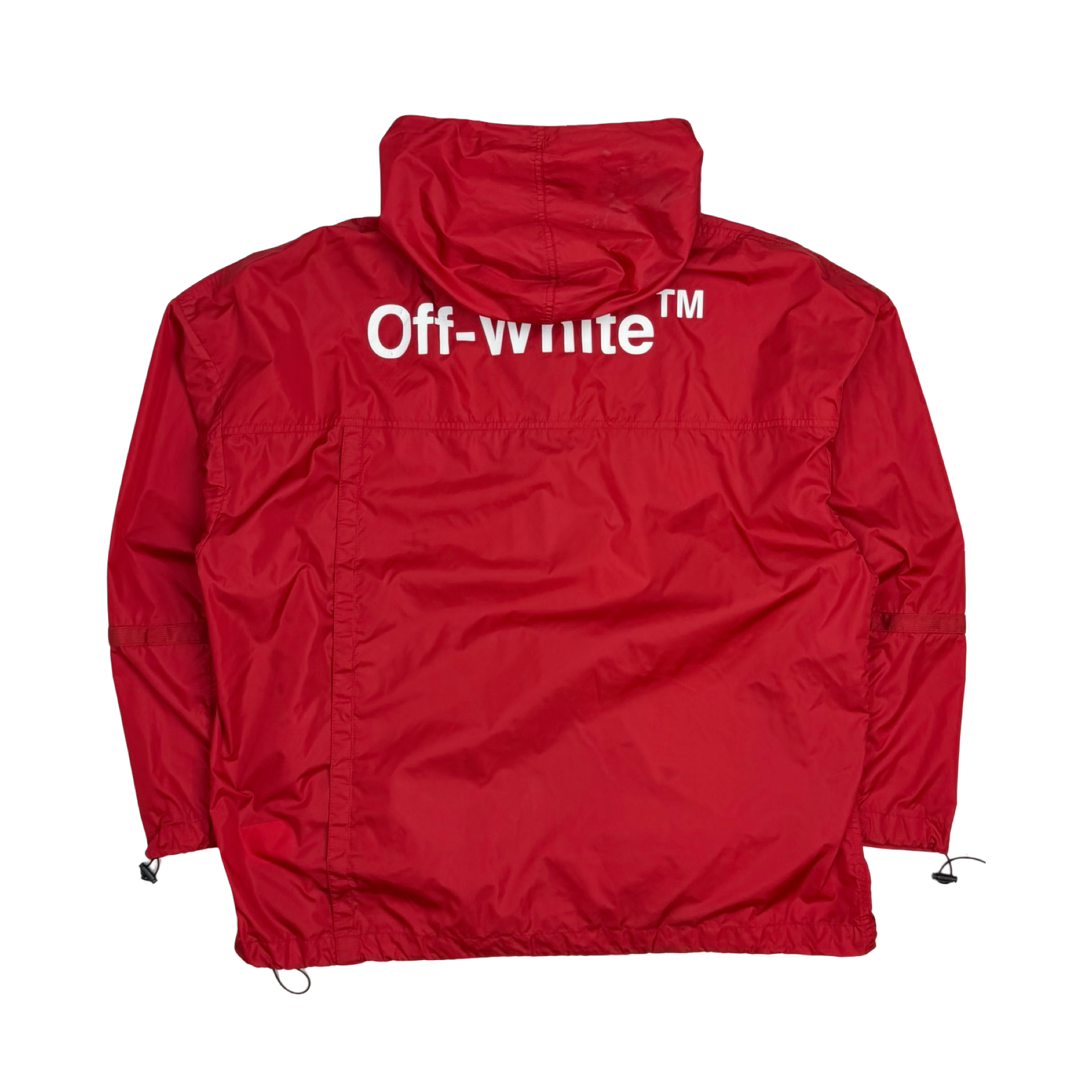 Off White Windbreaker Jacket Red