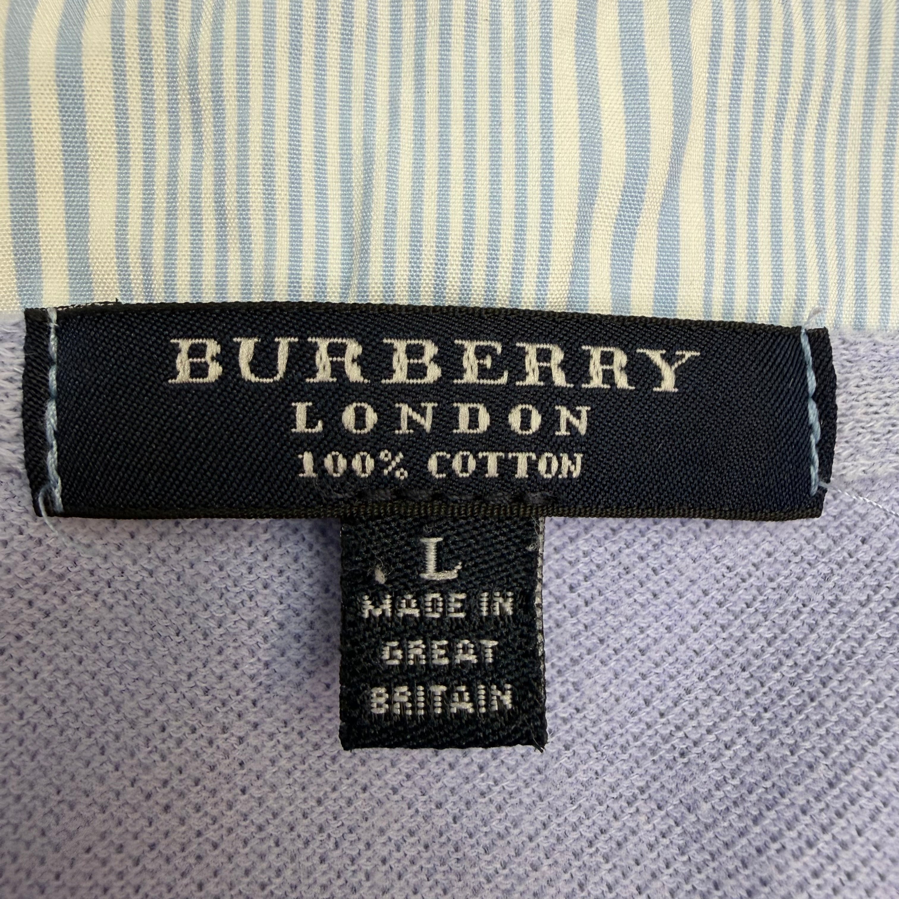 Vintage Burberry Polo Shirt Lavender