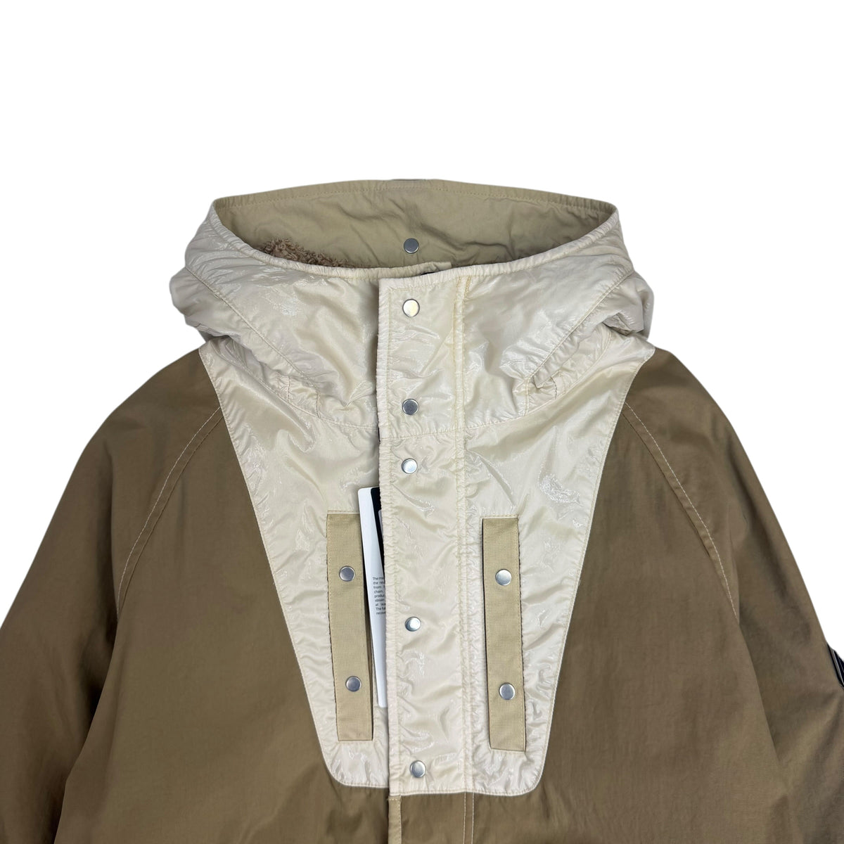 Stone Island Nylon Panama New Silk Light Hooded Jacket Beige