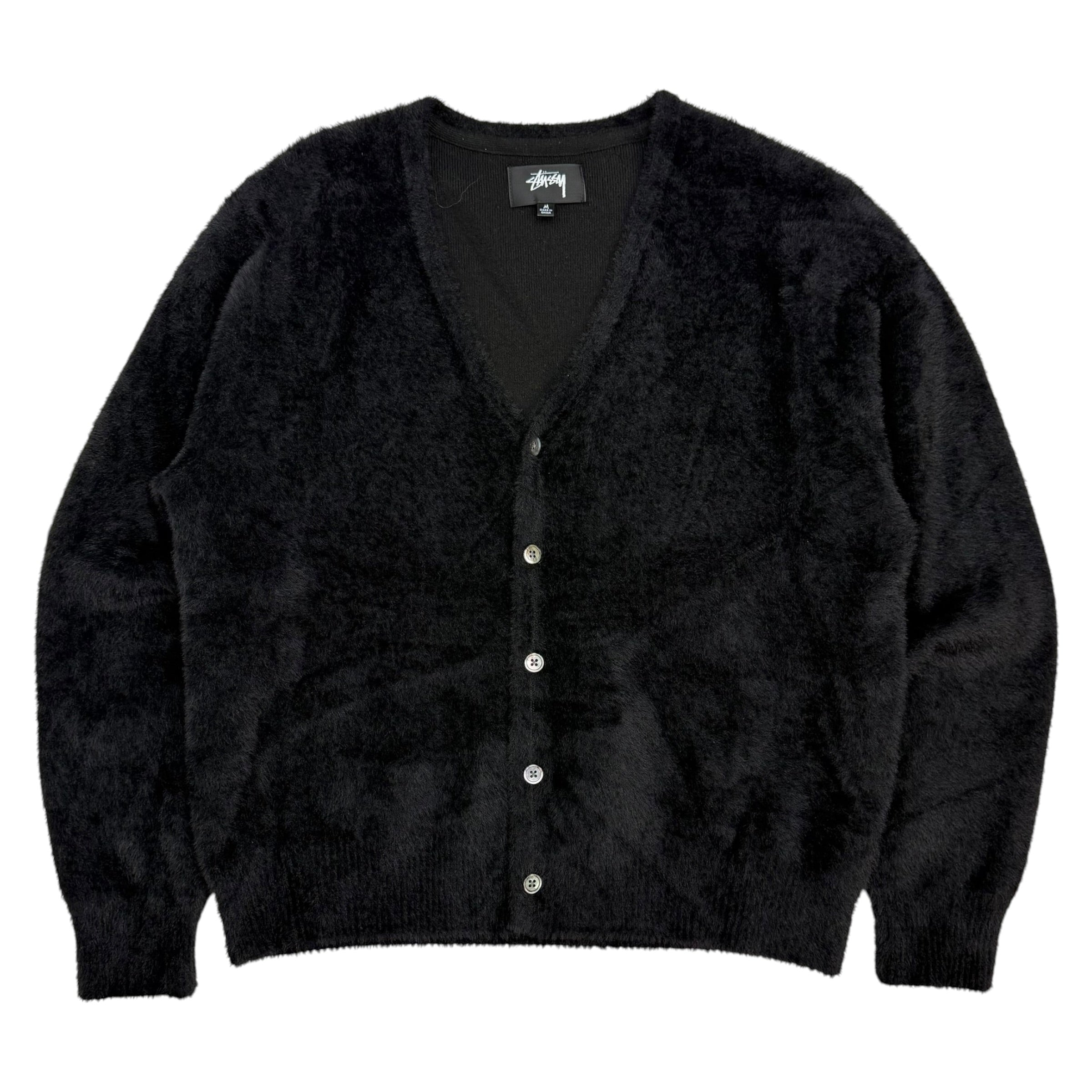 Stussy Shaggy Cardigan Black