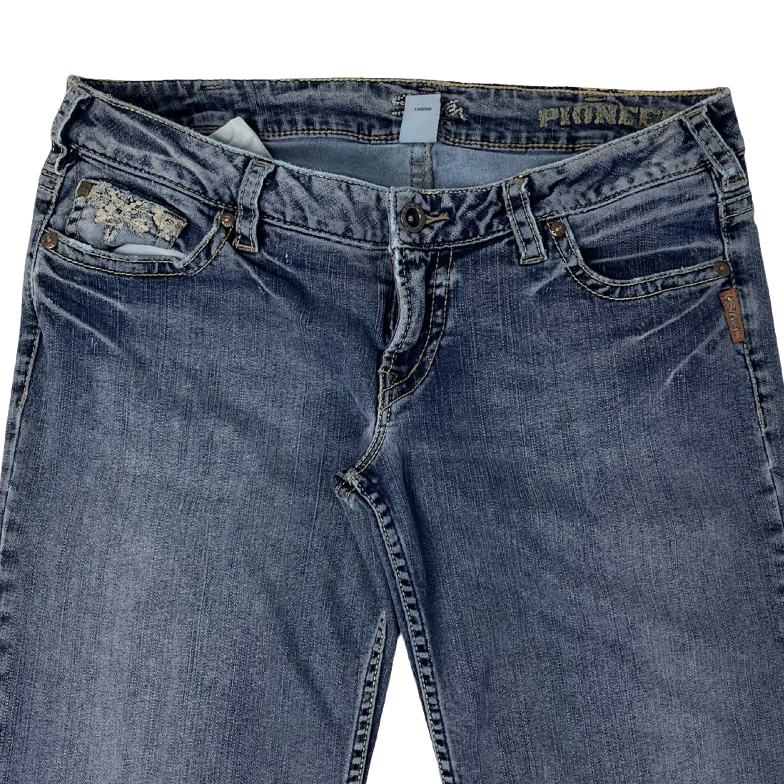 Vintage Y2K Silver Jeans Pioneer Flared Denim