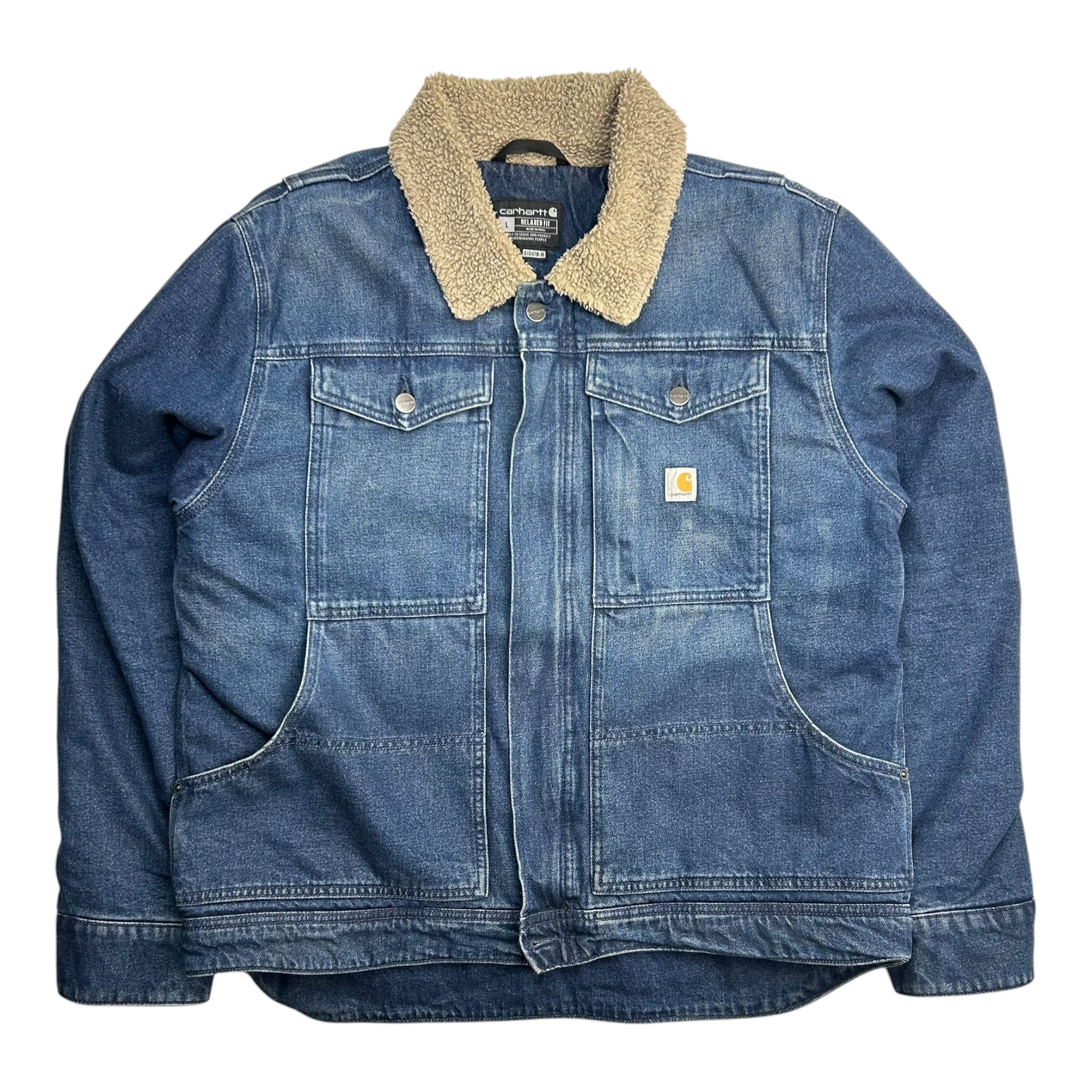 Carhartt Relaxed Fit Denim Sherpa Lined Jacket