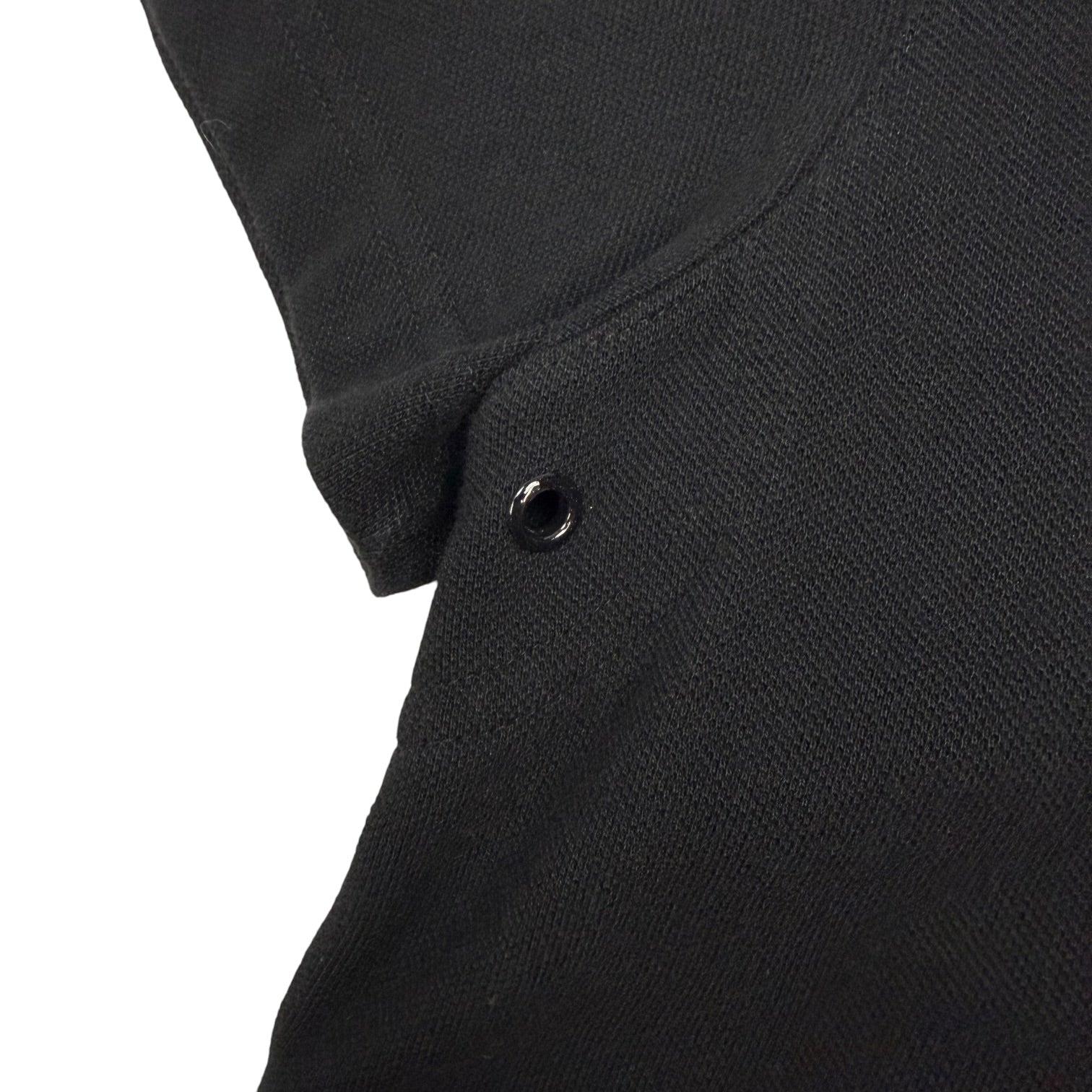Prada Open Collar Polo Shirt Black