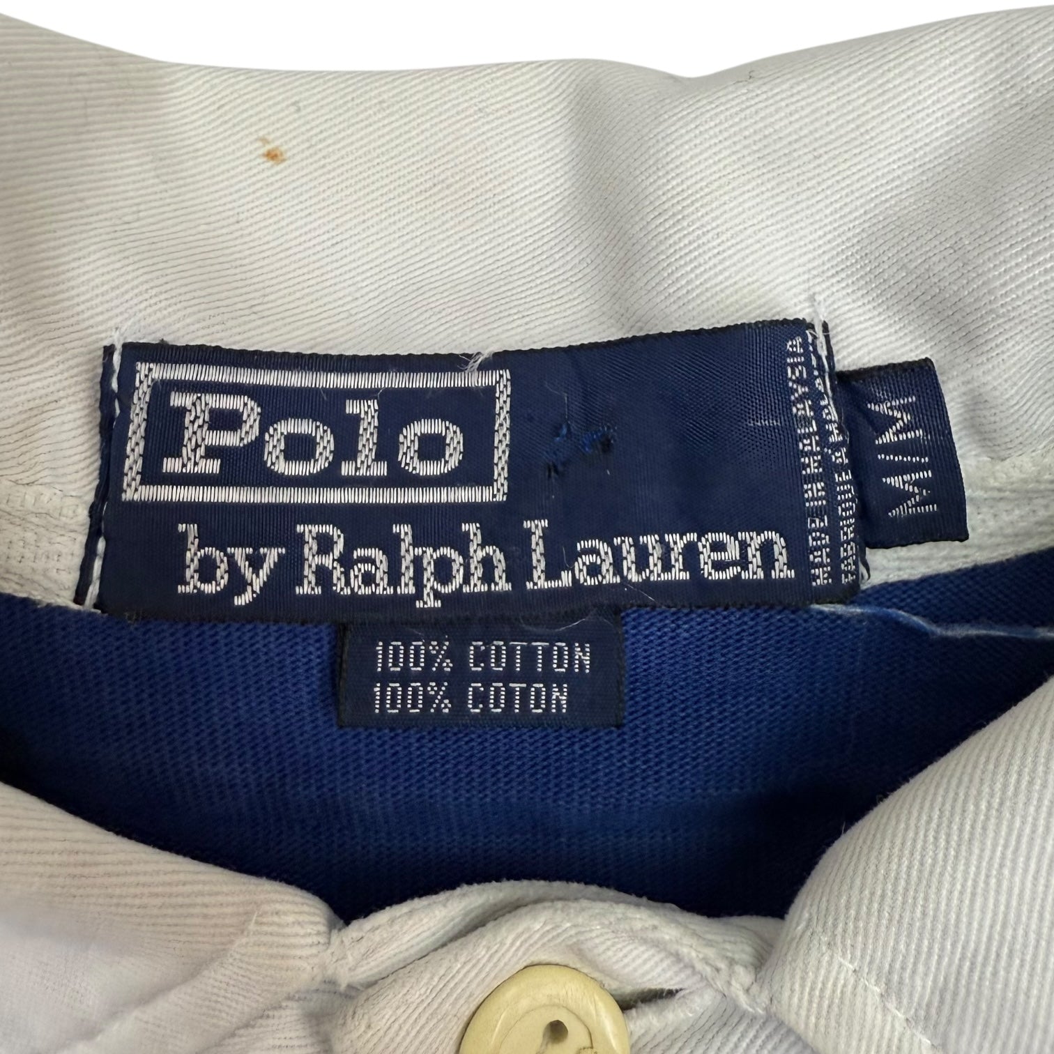 Vintage Polo Ralph Lauren Two-Tone Rugby Blue/White