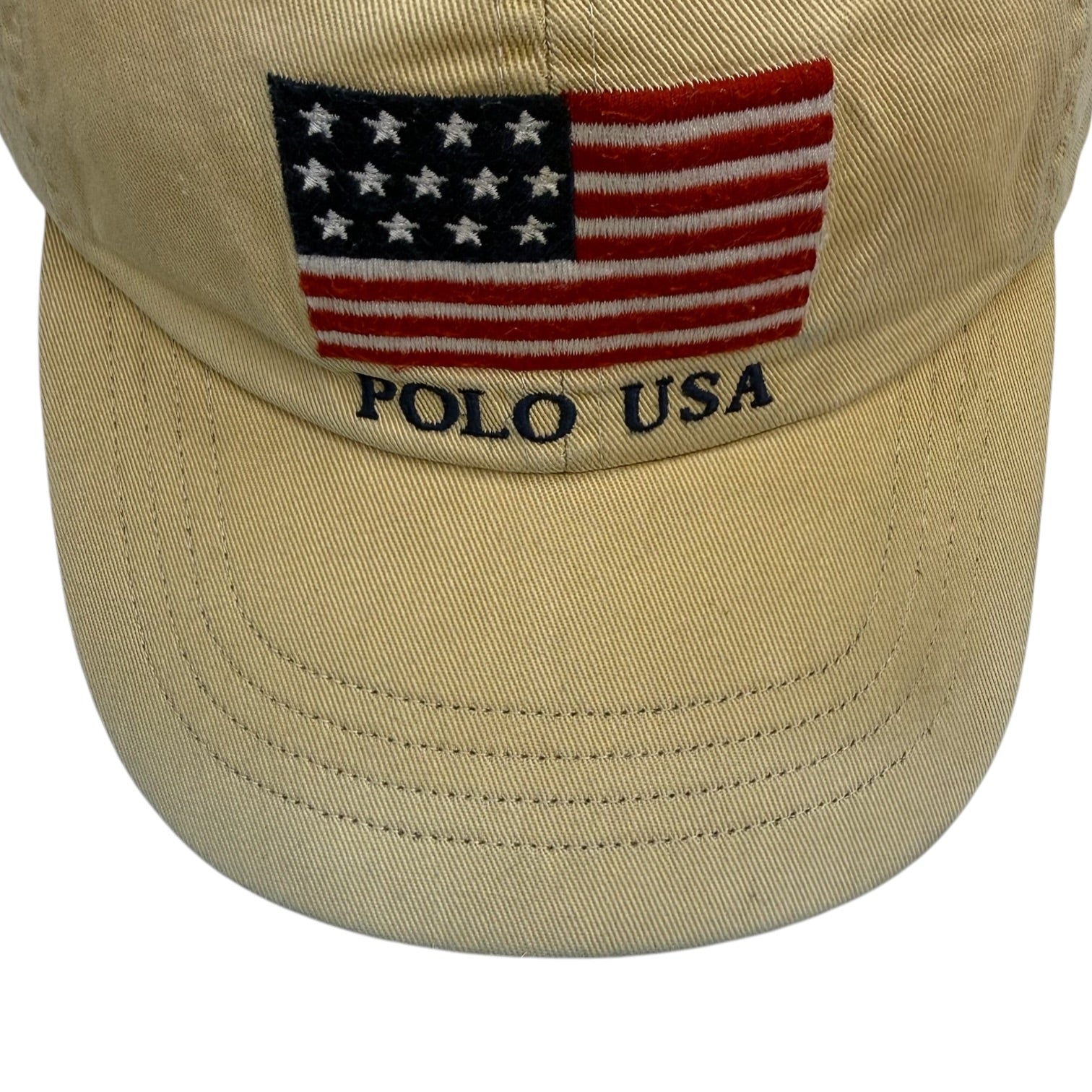 Vintage Polo Ralph Lauren USA Hat Khaki